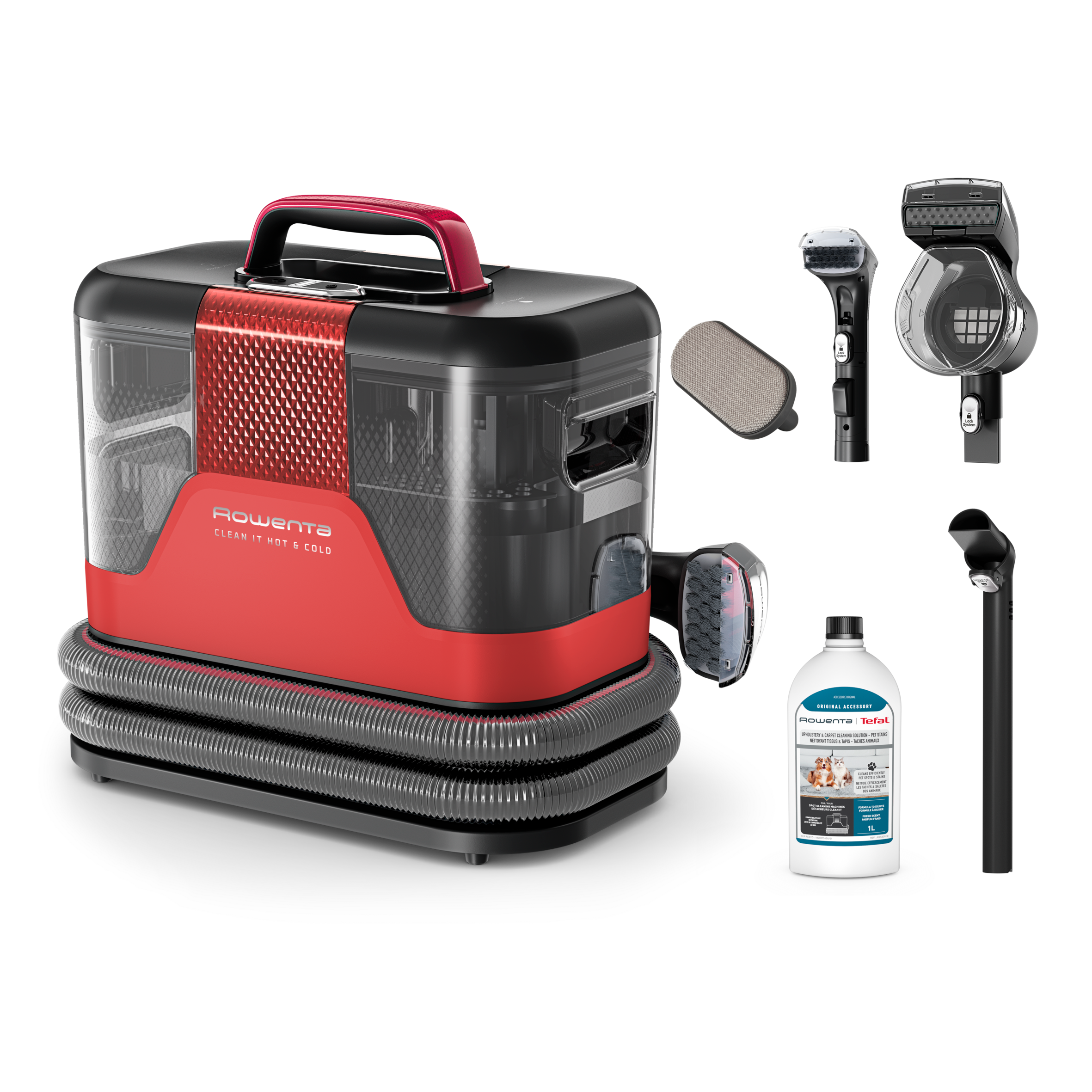 Clean It Hot & Cold IN7020F0 Tapijtreiniger - Vlekkenreiniger - 4 accessoires
