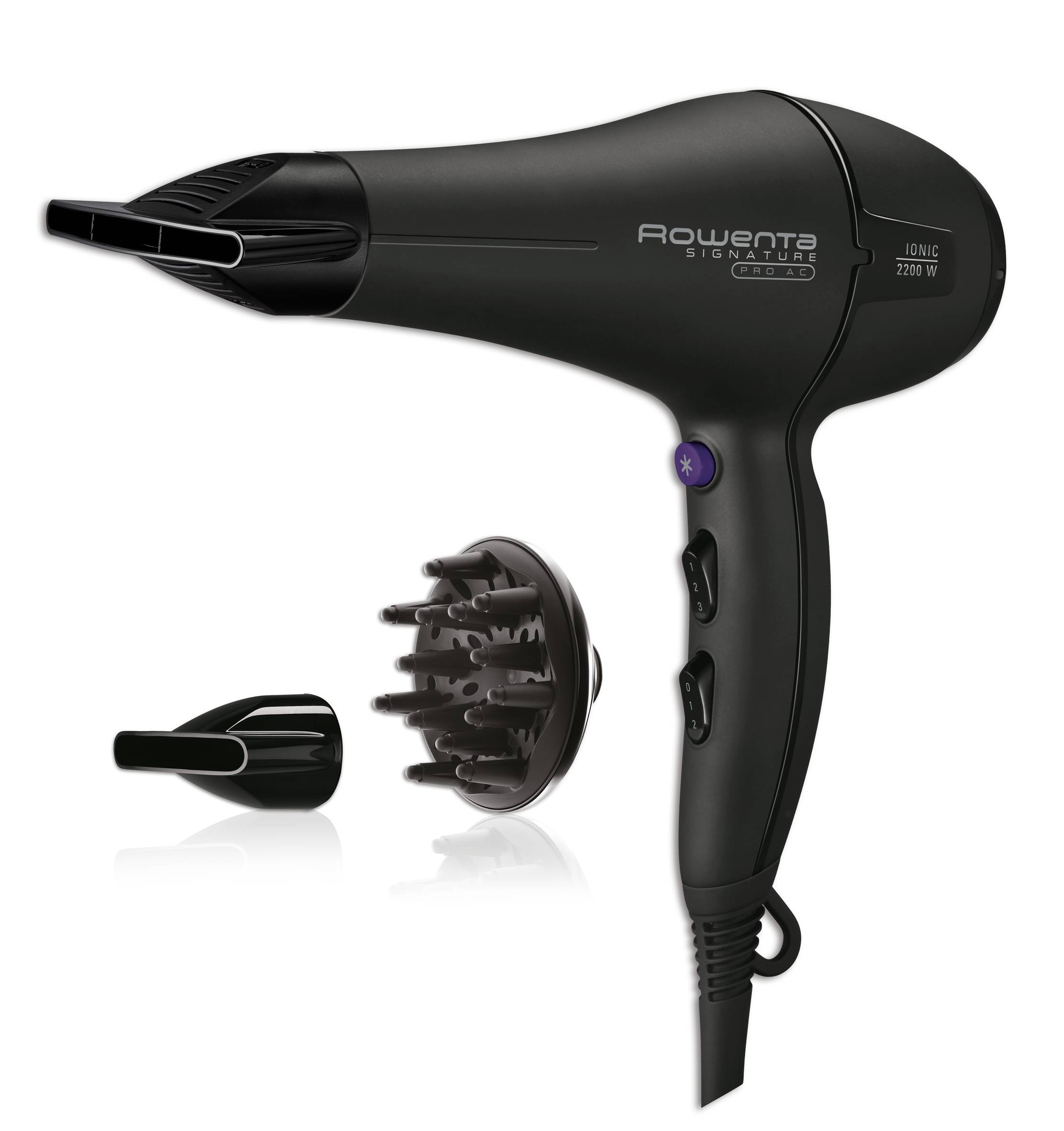 Signature Pro AC CV7843 Sèche-cheveux professionnel - fonction ionique + 2 accessoires