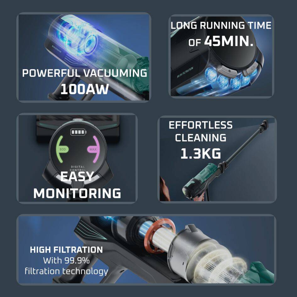 X‑Force 8.80 RH1831E0 Aspirateur balai - 100 AirWatts - 45 min d'autonomie