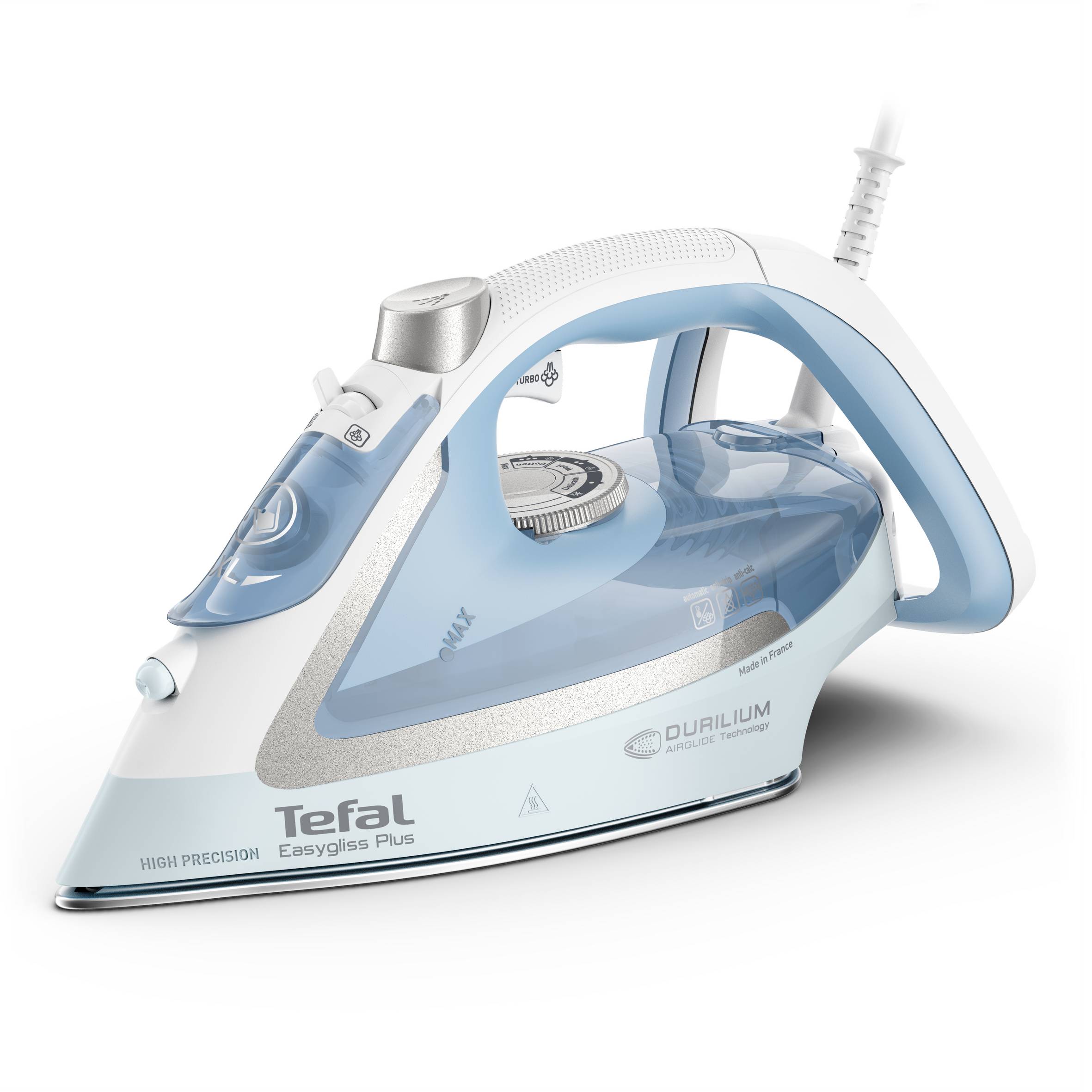 Easygliss Plus, Steam Iron, 2400 W, 45 g/min. Steam Output, 100% Active Steam Holes