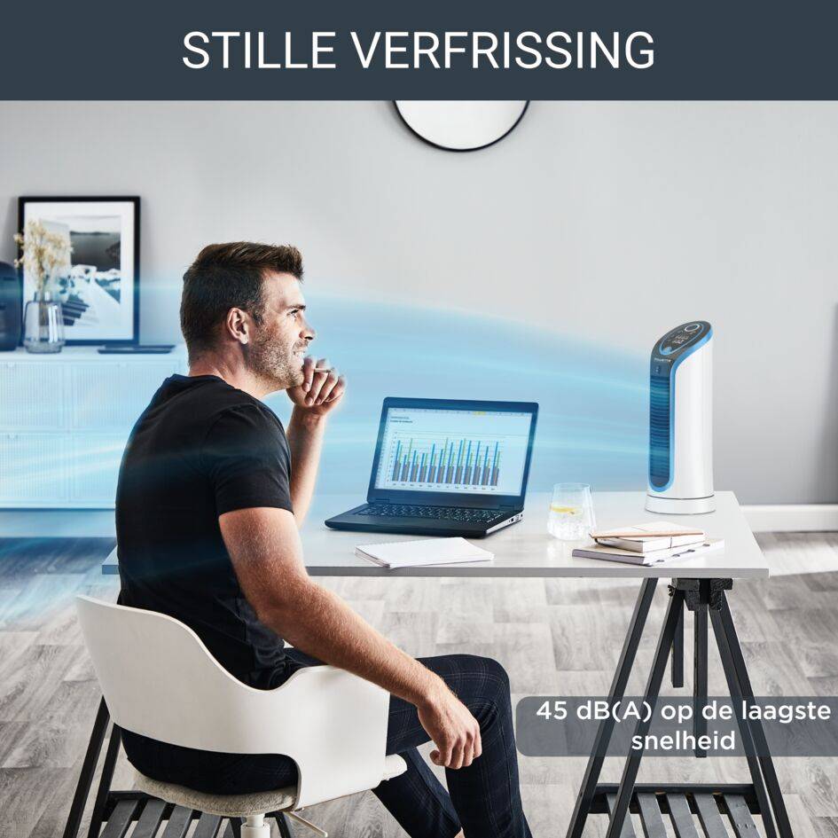 Eole Compact VU6210 Kolomventilator - Luchtsnelheid: 3,1 m/sec - 3 snelheden - 45 d(B)