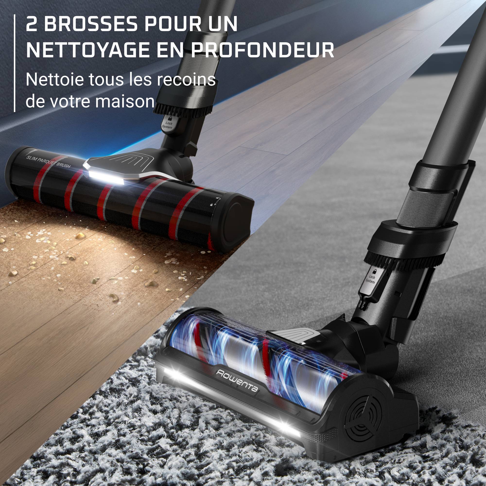 X-Force Flex 12.60 Neo RH9L55E0 Aspirateur balai - 150 AirWatts - 60 min d'autonomie - Modèle Allergie