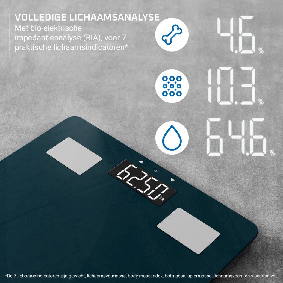 Body Up 2.0 BR2600V0 Slimme weegschaal – 7 lichaamsindicatoren – 8 profielen - 180 kg