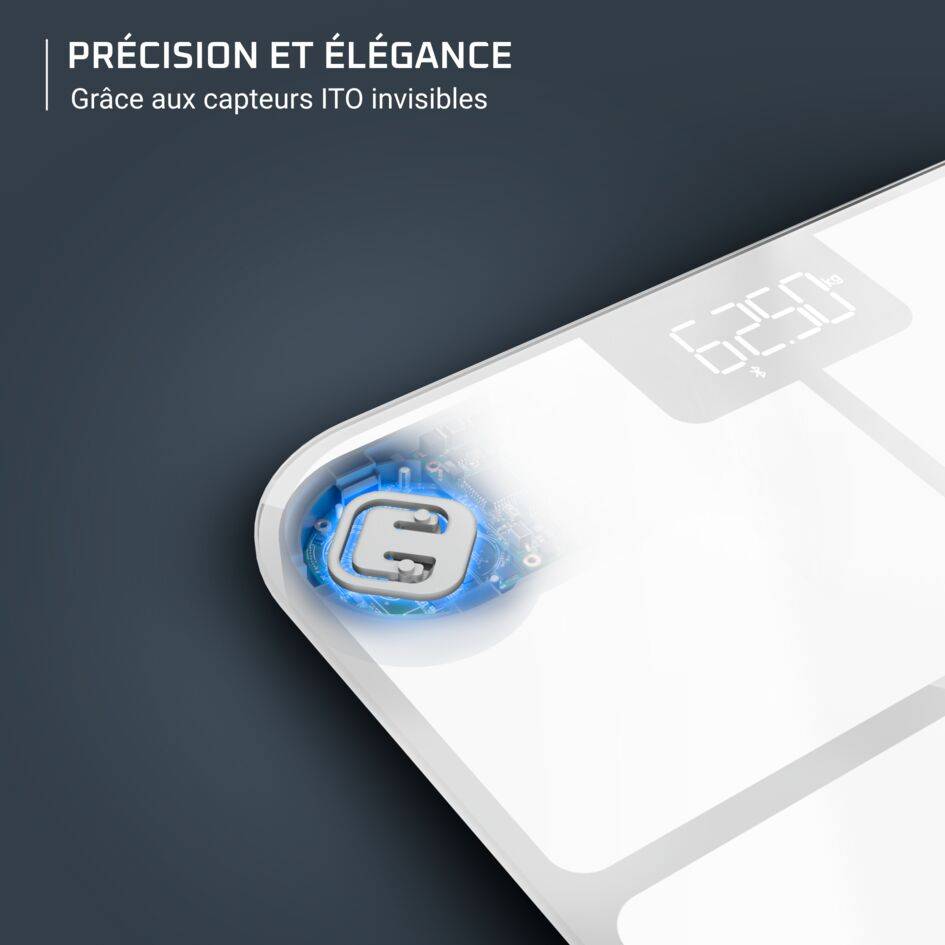 Goodvibes Sport&nbsp;2.0 BR9740F0 Pèse-personne connecté - Application intuitive - 17&nbsp;indicateurs - 180kg