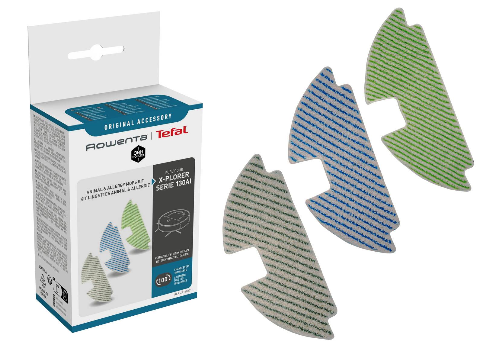 Set van 3 robotstofzuigerdoekjes ZR130001