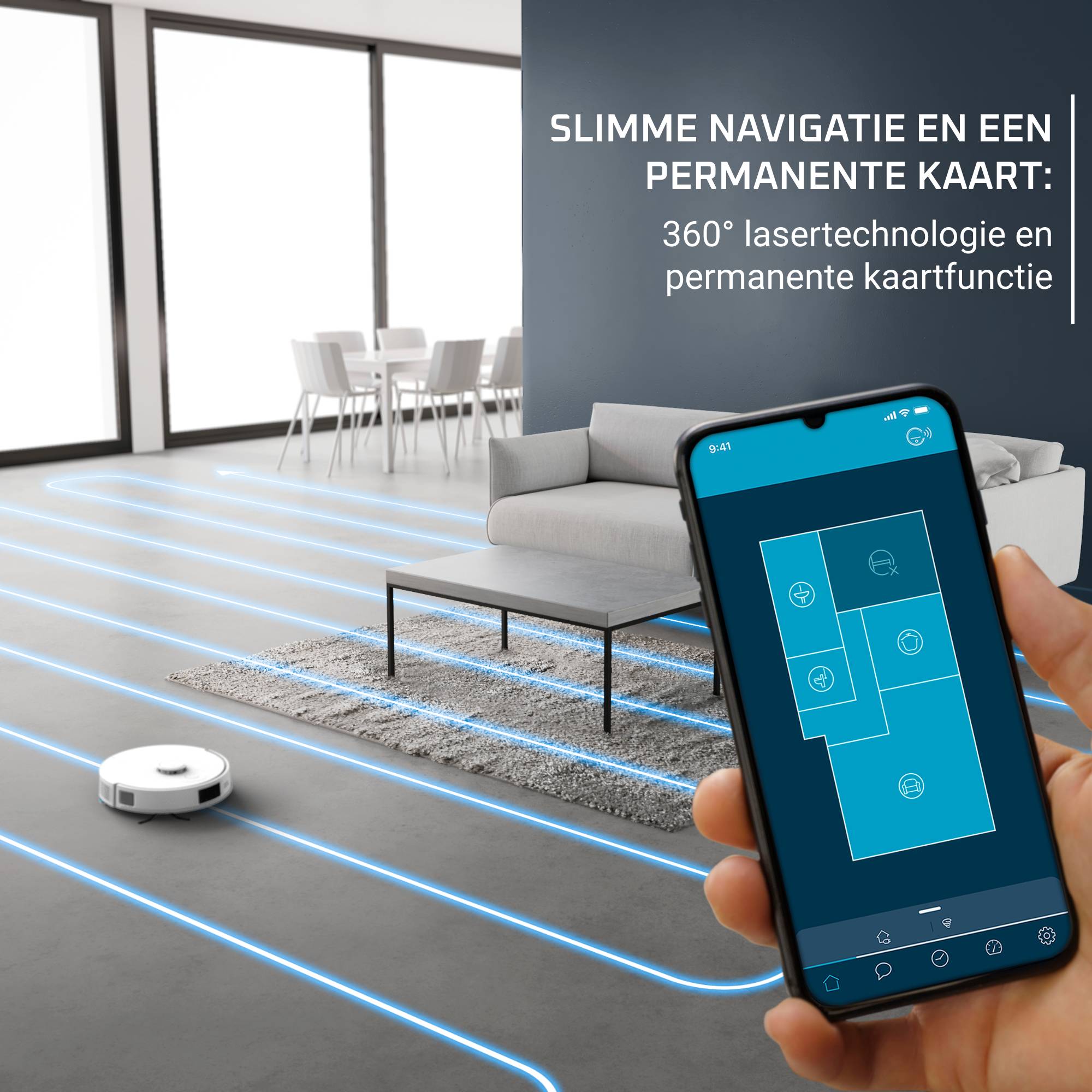 X-PLORER Serie 140, robotstofzuiger, Animal & Allergy Model RR9177WH