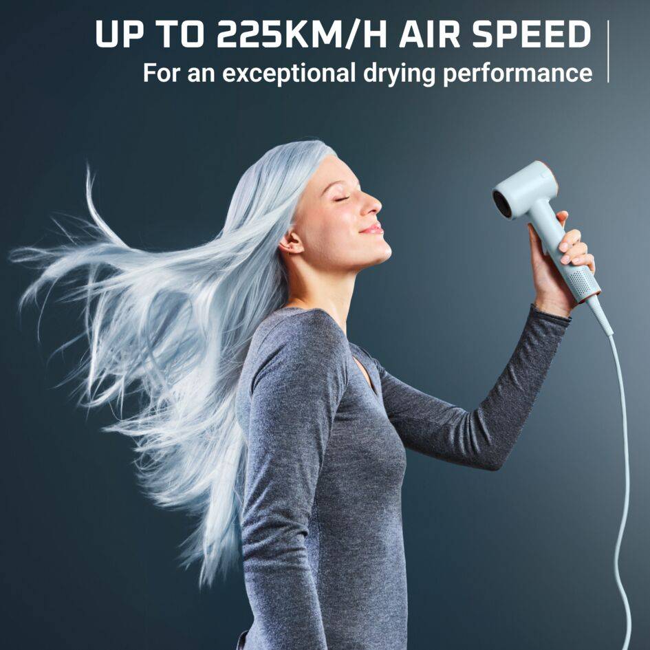 Blumia Hair Dryer, High-Speed Motor, Fast Drying, Lightweight, Compact