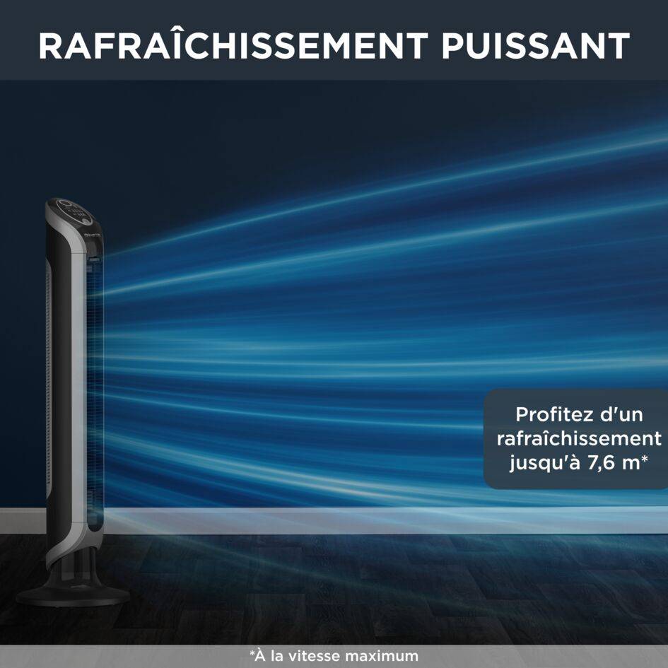 Eole Infinite VU6670 Ventilateur colonne - Vitesse d'air : 3,0 m/sec - 3 vitesses - Silencieux : 43 d(B)