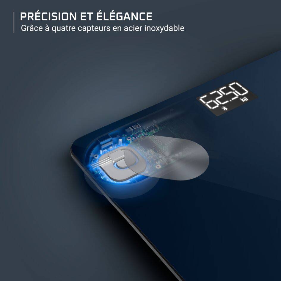 Goodvibes Life +&nbsp;2.0 BR9720F0 Pèse-personne connecté - Application intuitive - 15&nbsp;indicateurs - 180kg