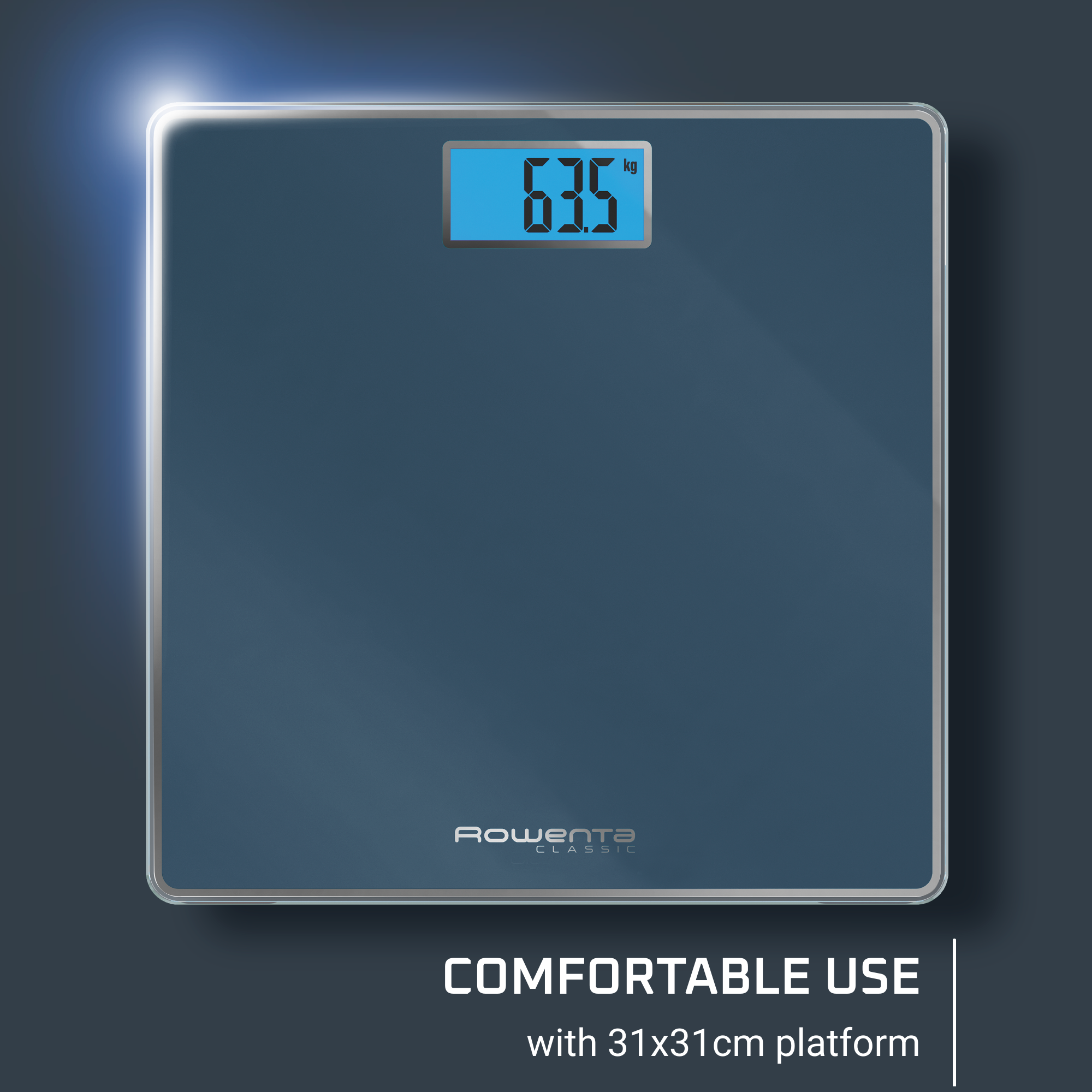 Classic Digital Bathroom Scale, Large Backlit Display, 160 kg High Capacity, Body Weight Scale