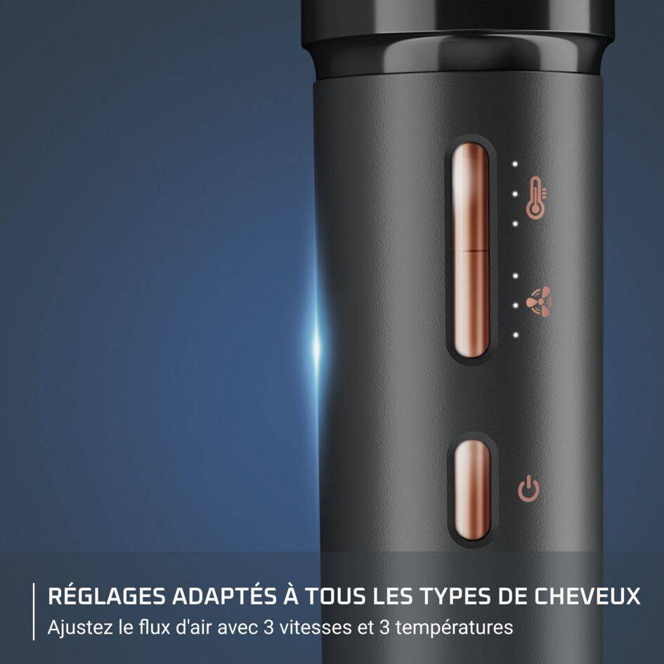 Air Shape UB9820 Brosse soufflante multistyler - 3 niveau de vitesses/températures - Ceramique