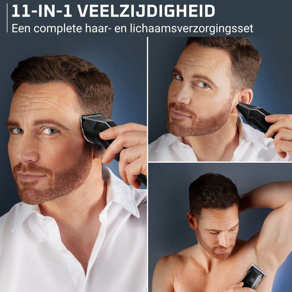 X-Series 700 TN9610E0 11‑in‑1 multigroomer voor mannen – Messen van hoogwaardig koolstofstaal