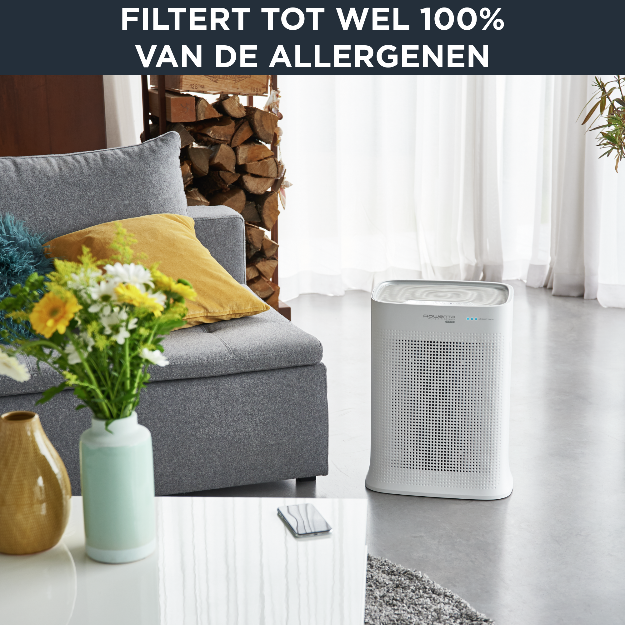 Pure Air Genius PU3080 Luchtreiniger - 4 filtratieniveaus - Efficiëntie: tot 100%