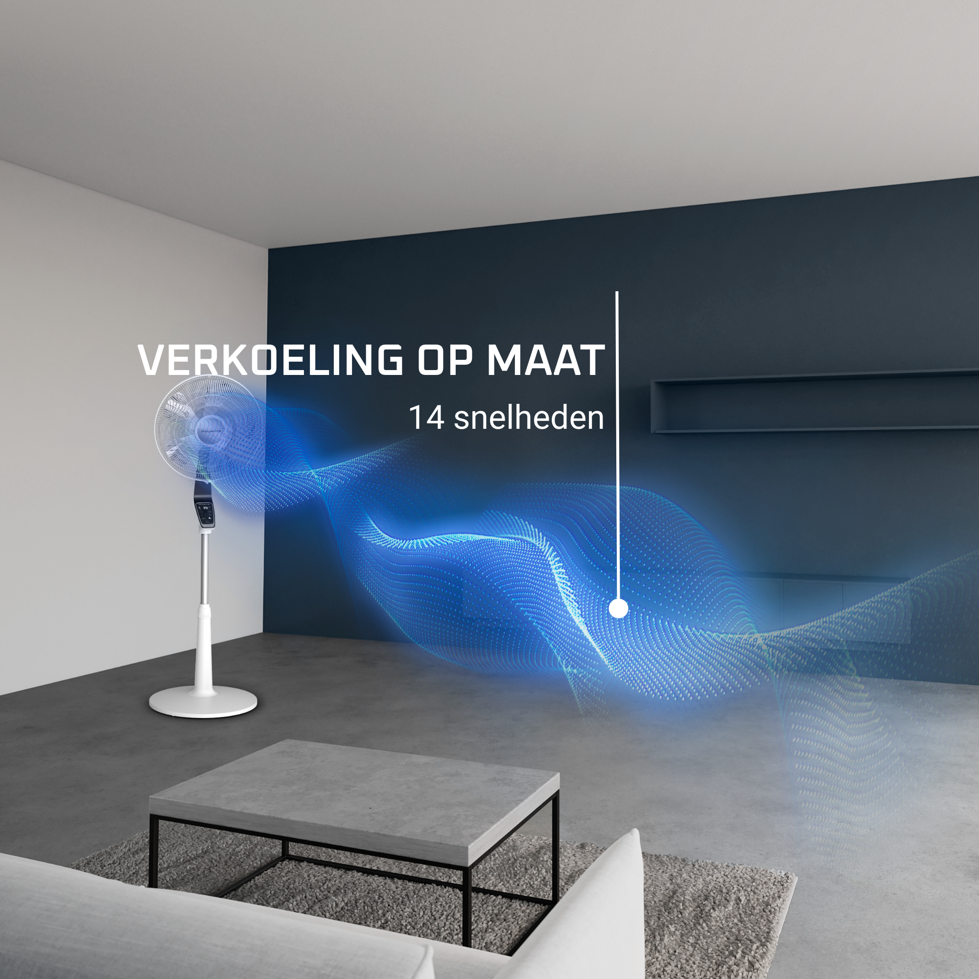 Turbo Silence Extreme VU5690 Staande ventilator - 72 m³/min airflow - 14 snelheden - Ultra-stil: 32 d(B)