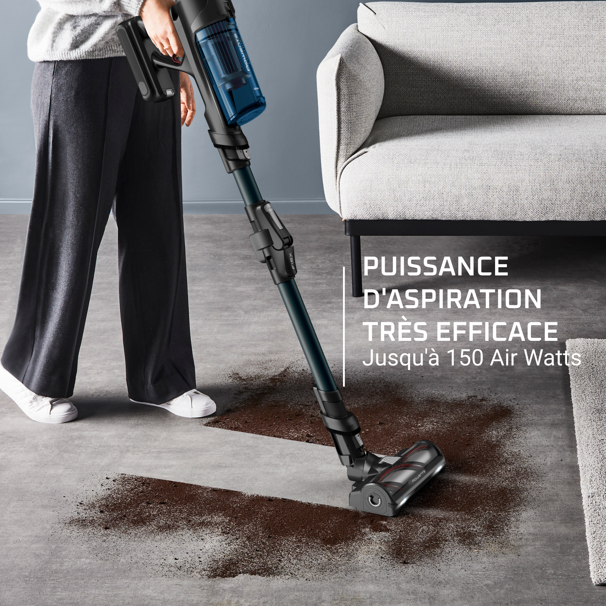 X-Force Flex 13.60 Aqua RH9AD1 Aspirateur balai - 150 AirWatts - 60 min d'autonomie - 0,65L