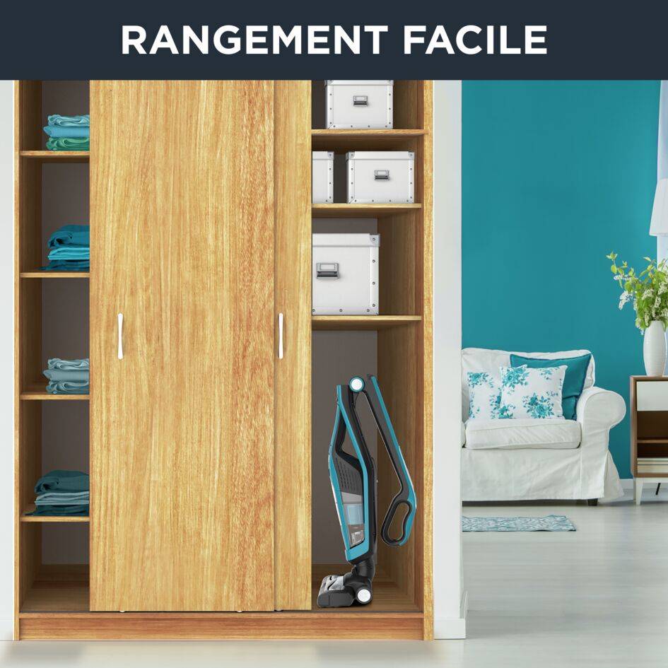 Dual Force 2-in-1 RH6751 Aspirateur balai - 18V - 45 min d'autonomie - 0,6L