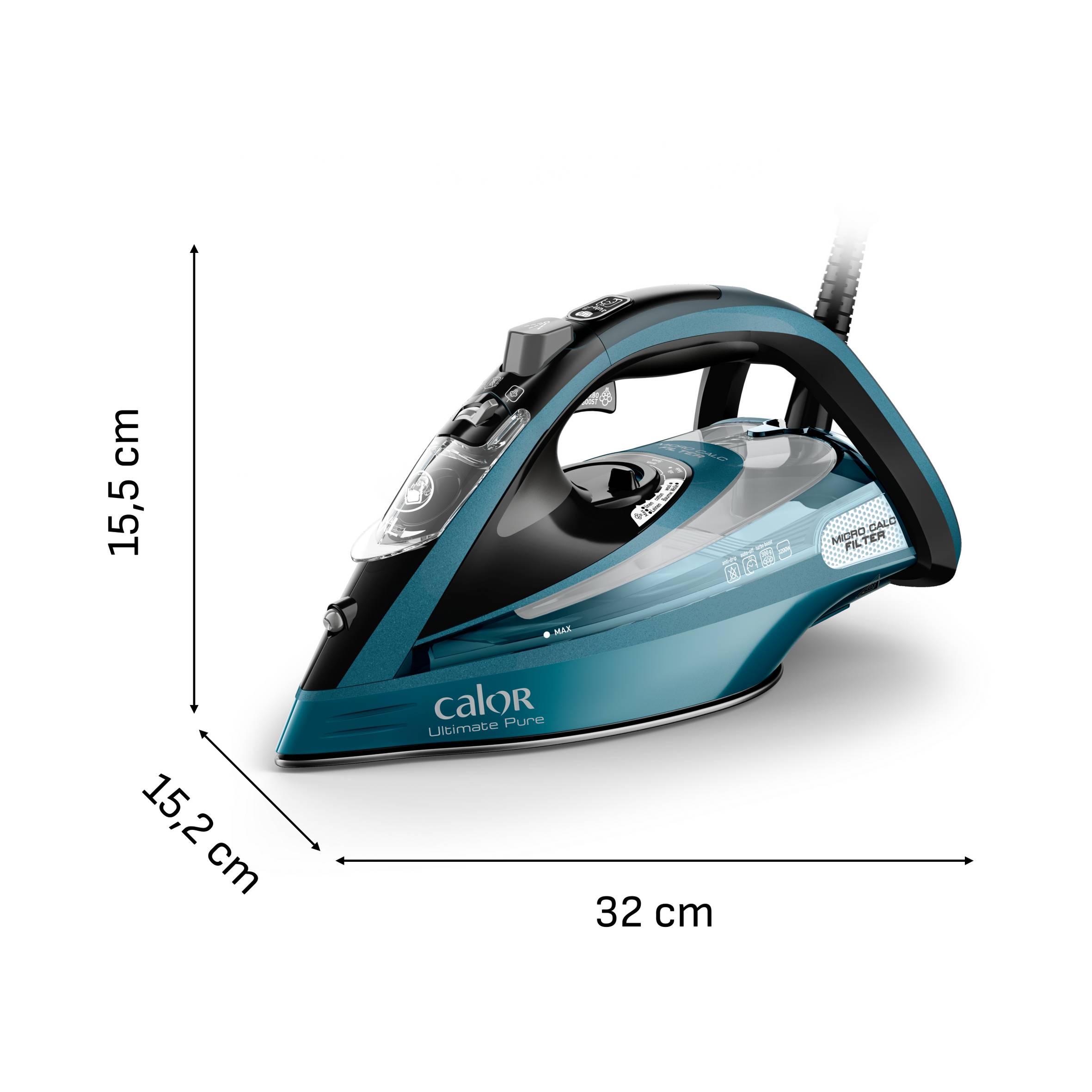 Ultimate Pure FV9851C0 Fer à Repasser Vapeur - 3200W - Pressing 300 g/min - 350mL