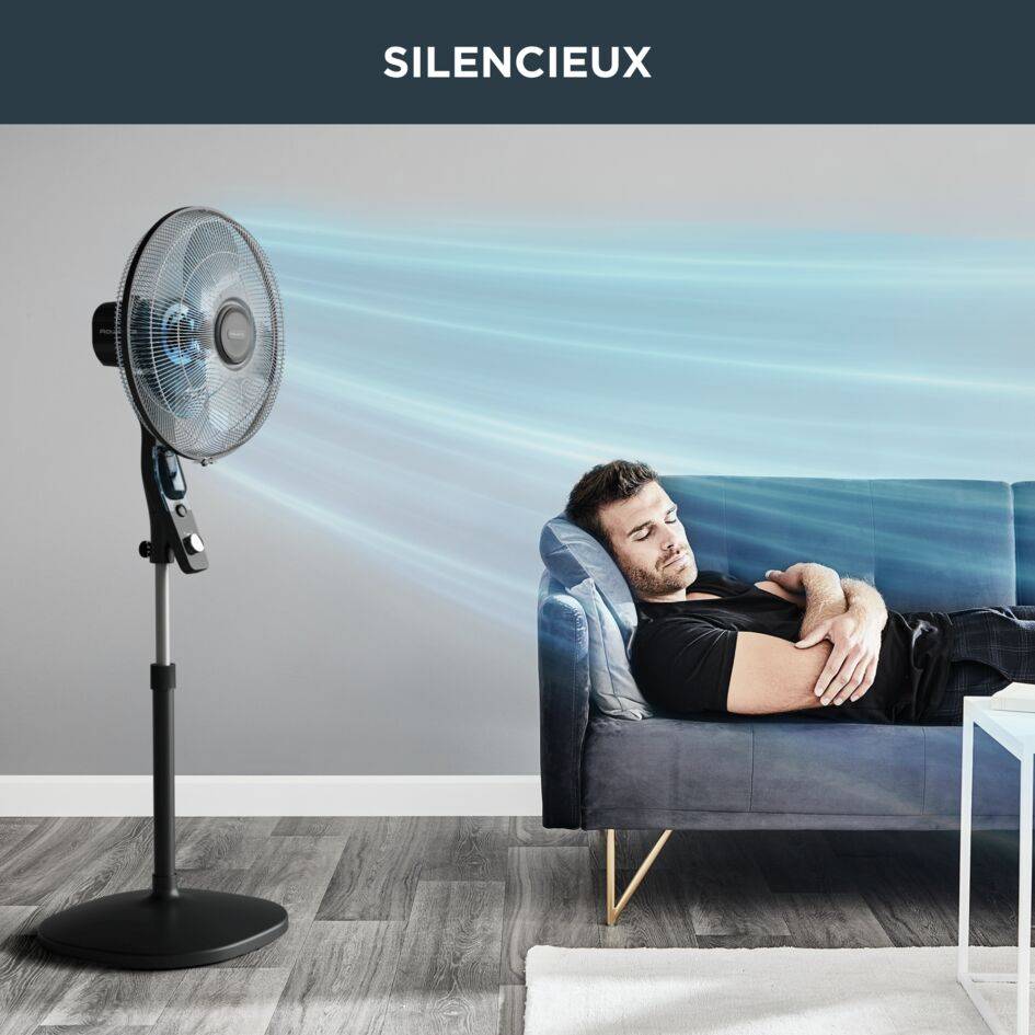 Essential+ VU4420F2 Ventilateur sur pied Anti-moustiques - Débit d'air : 55 m³/min - 3 vitesses - 49 d(B)