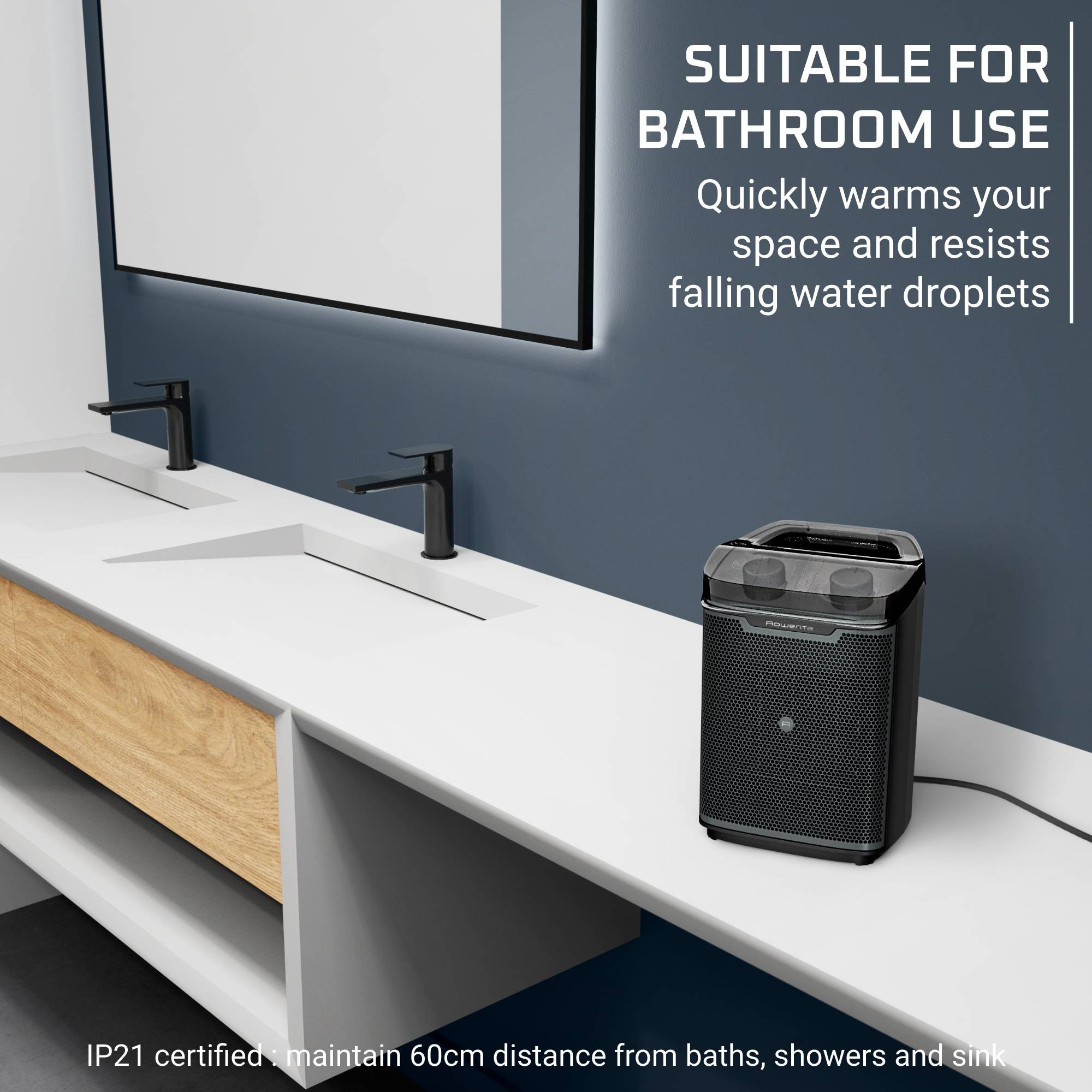 Intense Comfort + Aqua SO9350F0 Elektrische verwarming voor badkamer - 2 000W