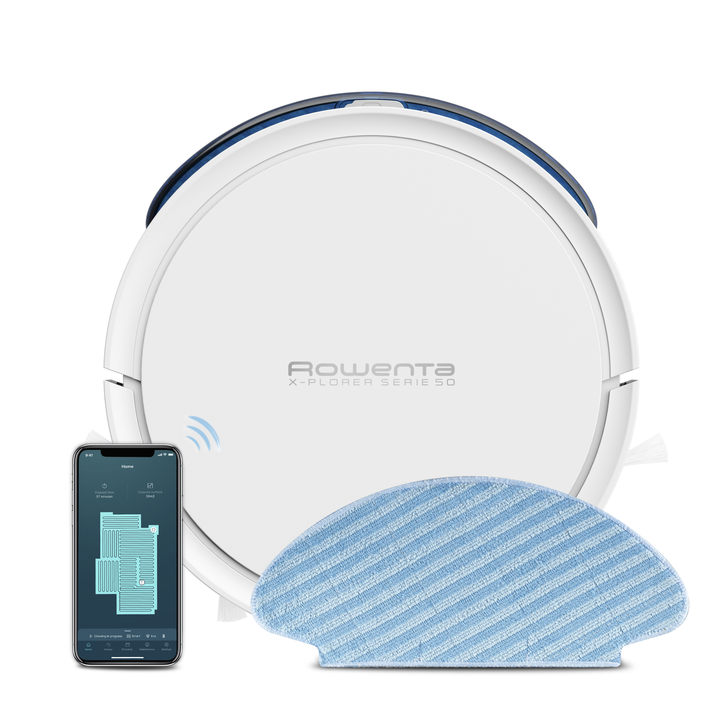 X-Plorer Serie 50 RR7387 Aspirateur robot - 1.500Pa - Technologie : Gyroscope