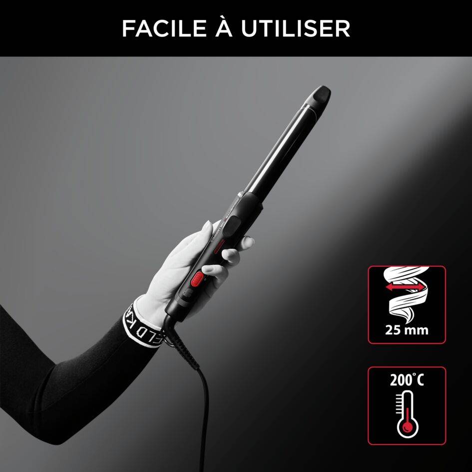 Curler CF321LF0 Karl Lagerfeld Fer à boucler - 25mm - 1 température (200°C)
