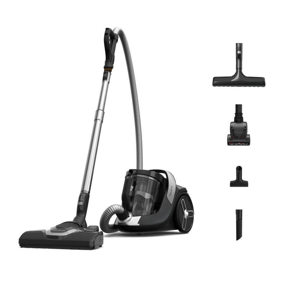 GEREVISEERD - Green Force EffiTech+ RO7C66 Stofzuiger zonder zak - 500W - Stil: 66dB - Parketborstel + Mini turboborstel