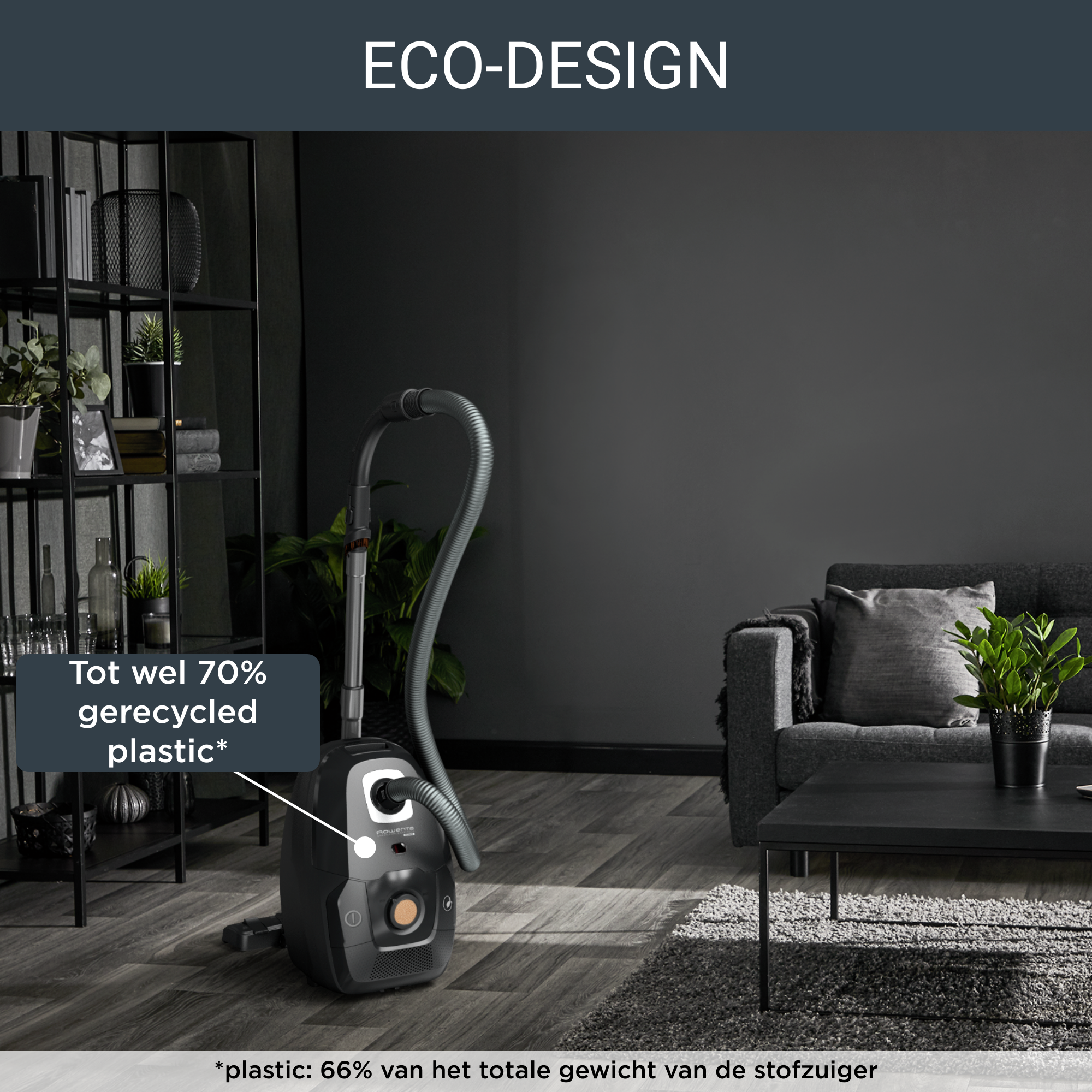 Green Force EffiTech Silence RO6189 Stofzuiger met zak - 400W - Stil: 64dB - Parketborstel + Mini turboborstel