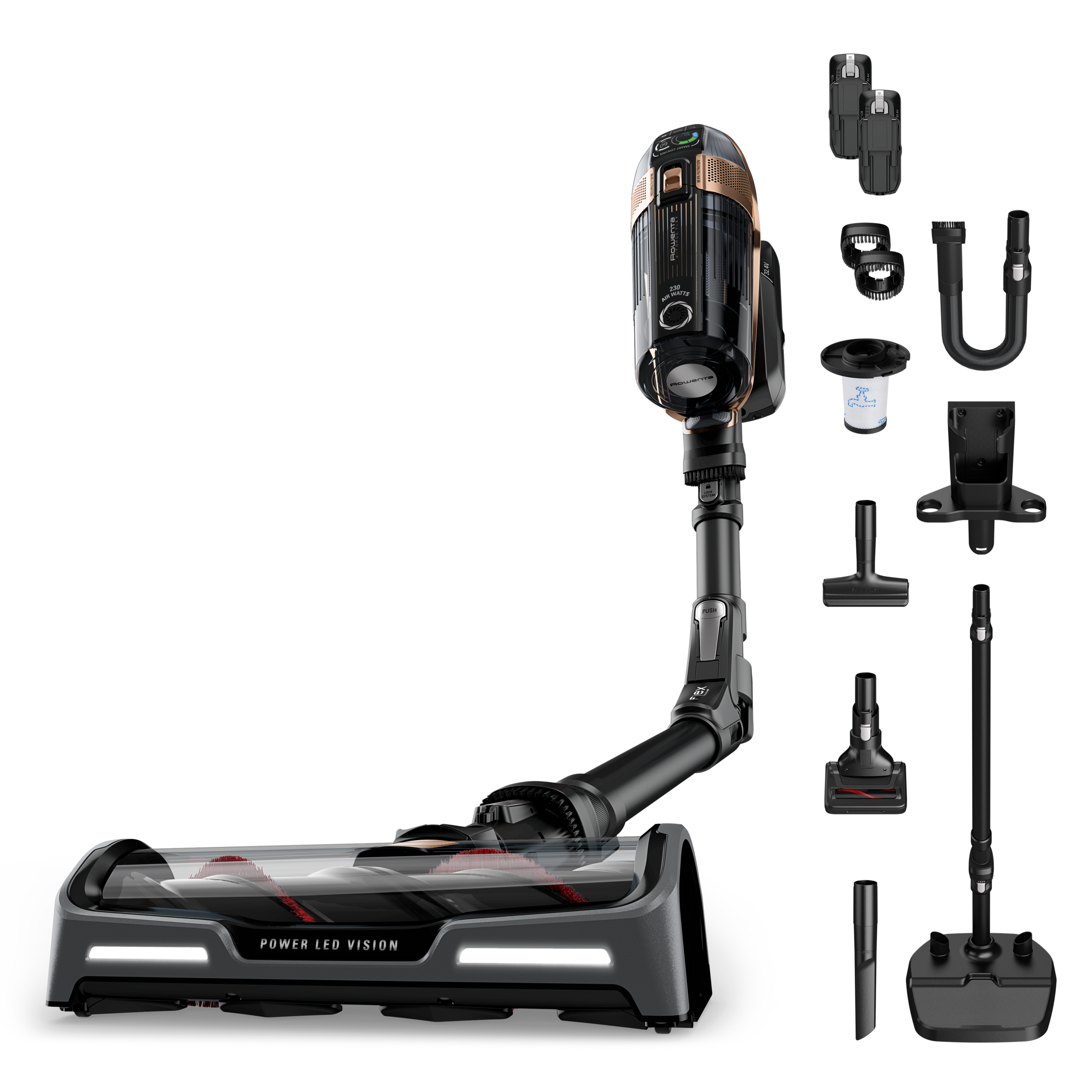 Aspirateur balai sans fil X-Force Flex 15.60, Aspiration ultra puissante, 245&nbsp;Air Watts, 2 batteries RH99F3WO