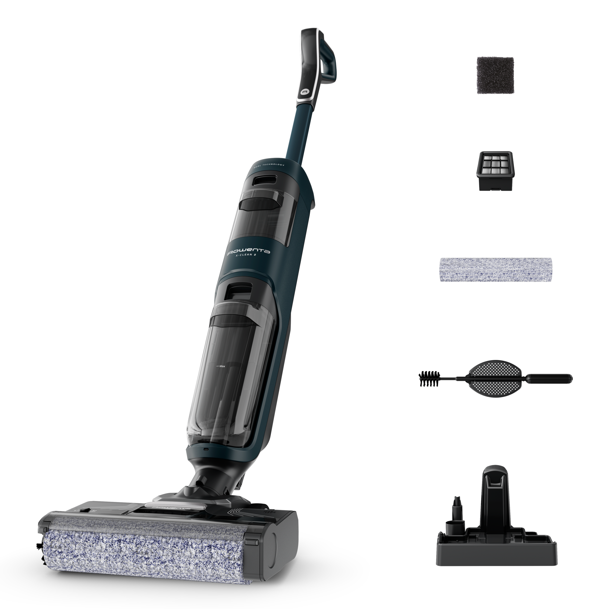 X-Clean 2, Aspirateur laveur sans fil, Nettoyage 2-en-1