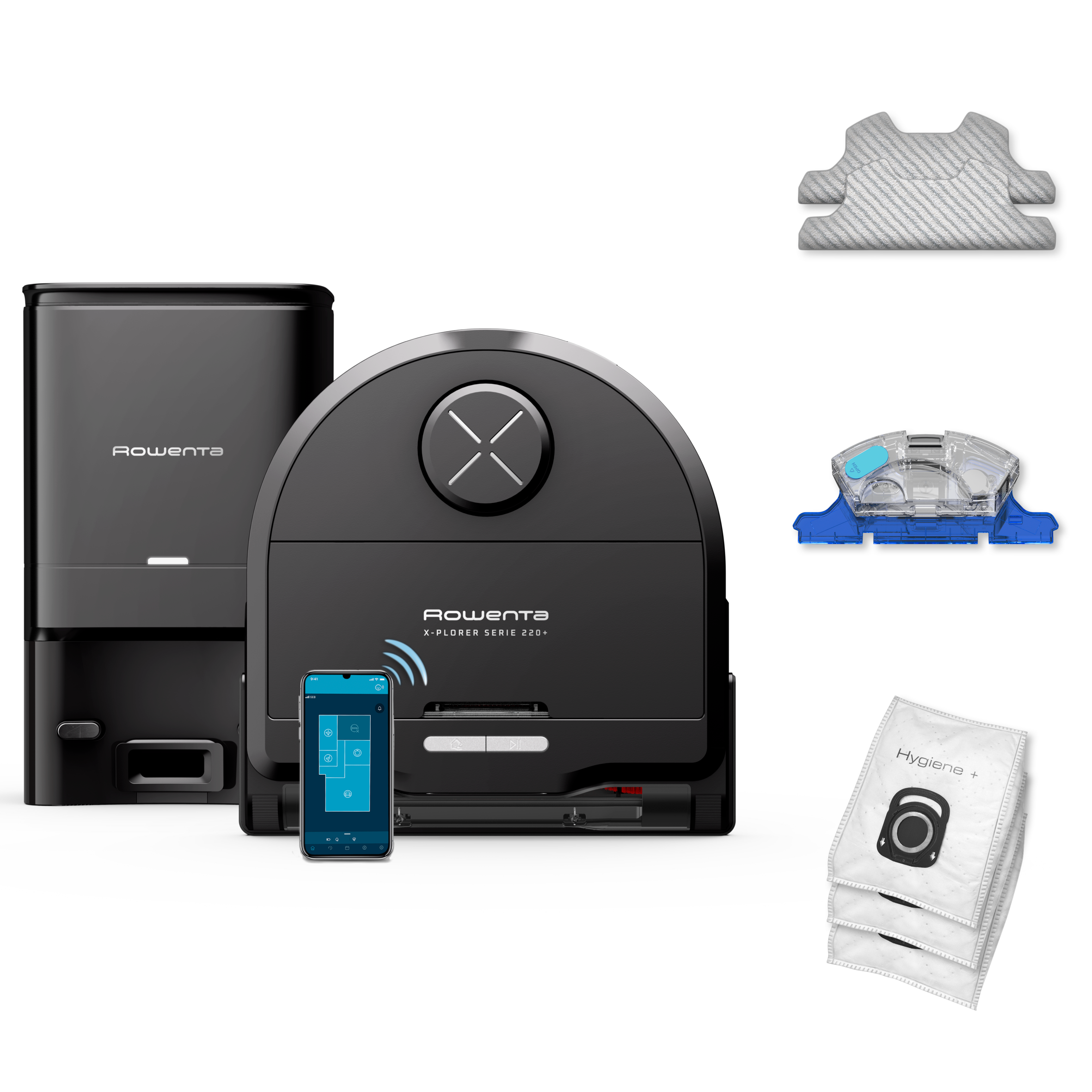 X-Plorer Serie&nbsp;220+ RR9485 Aspirateur robot avec station de vidage automatique - 5.000Pa - Technologie: Caméra + Laser