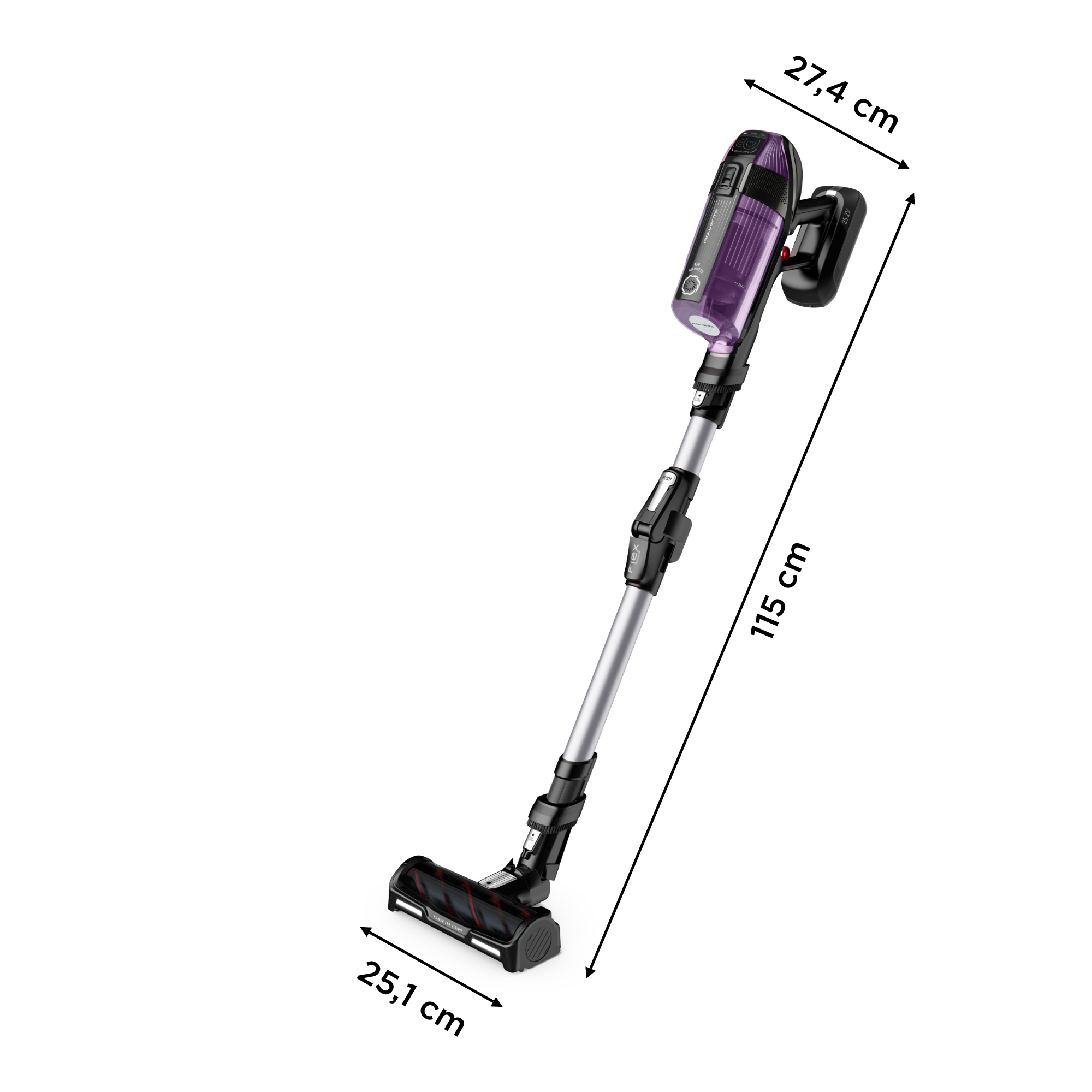 X-Force Flex 12.60 Draadloze Stofzuiger, Animal Care-model, aluminium