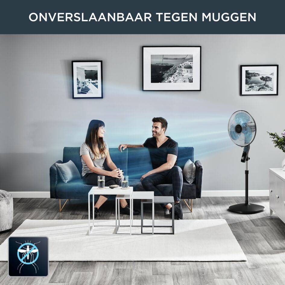 Essential+ VU4420F2 Staande ventilator Anti-muggen - 55 m³/min airflow - 3 snelheden - 49 d(B)