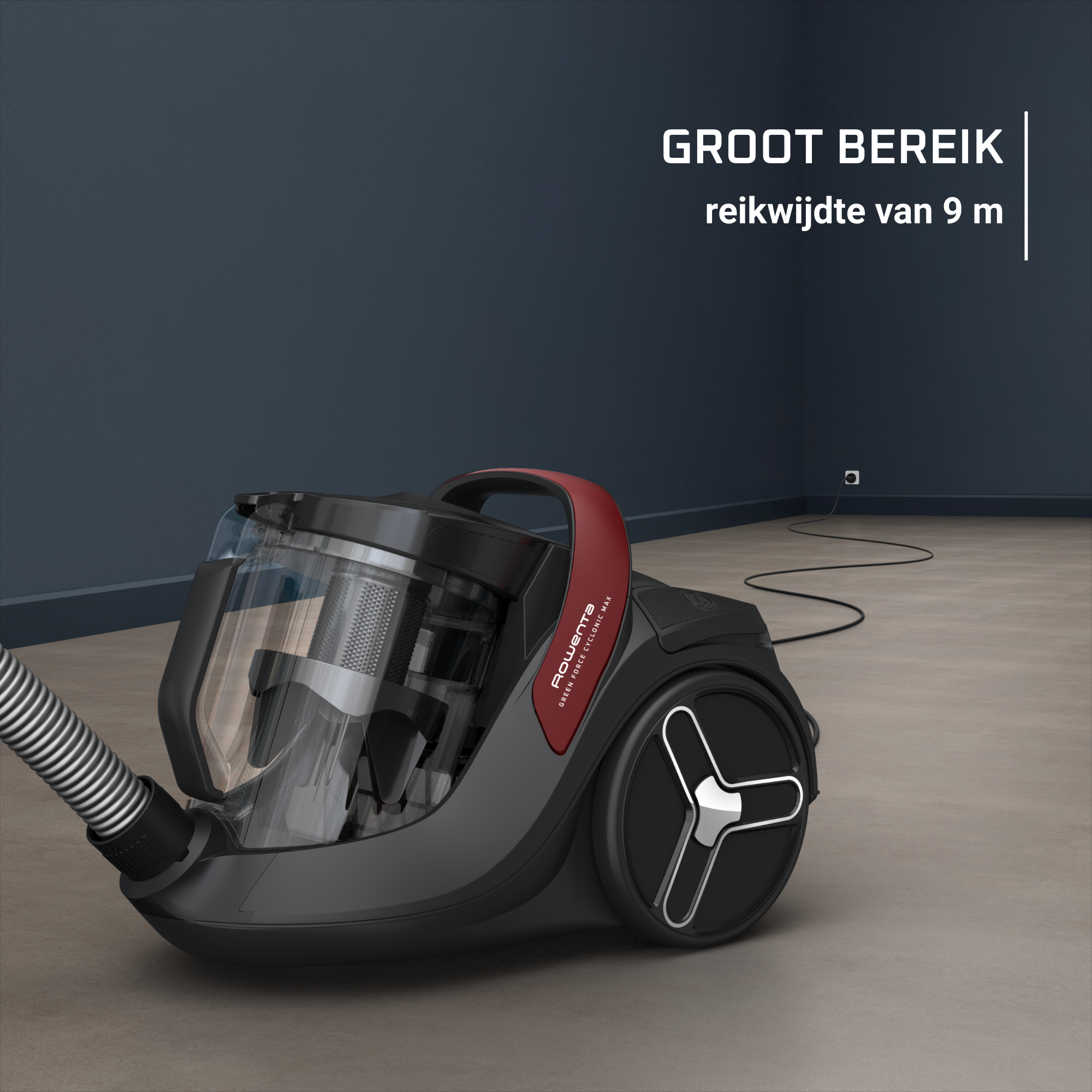 Green Force Cyclonic Max stofzuiger zonder zak RO7B11EA Rowenta