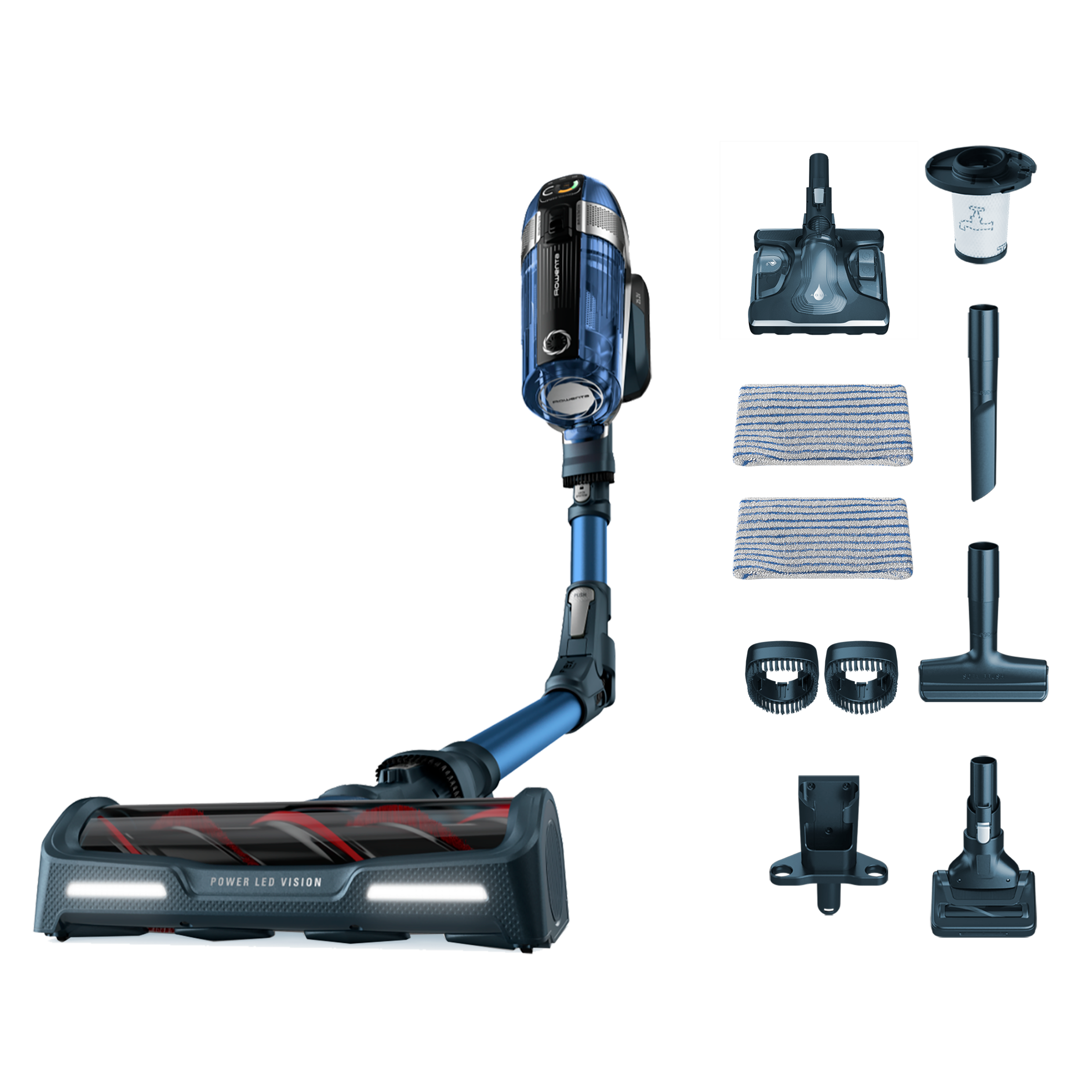 X-Force Flex 11.60 Aqua RH9890 2-in-1 Steelstofzuiger - 130 AirWatt - 45 min autonomie - 0,9L