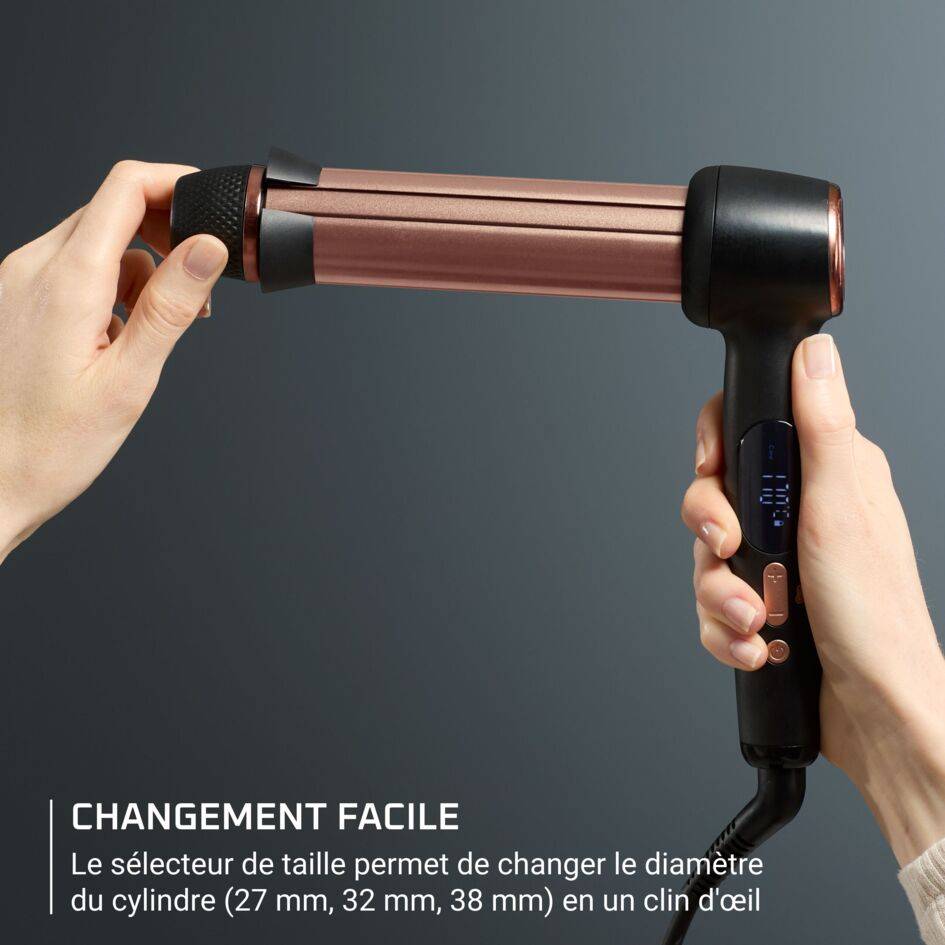 Twist Curl CF4620 Fer à boucler - 3 tailles de boucles - 4 températures (150°C - 210°C)