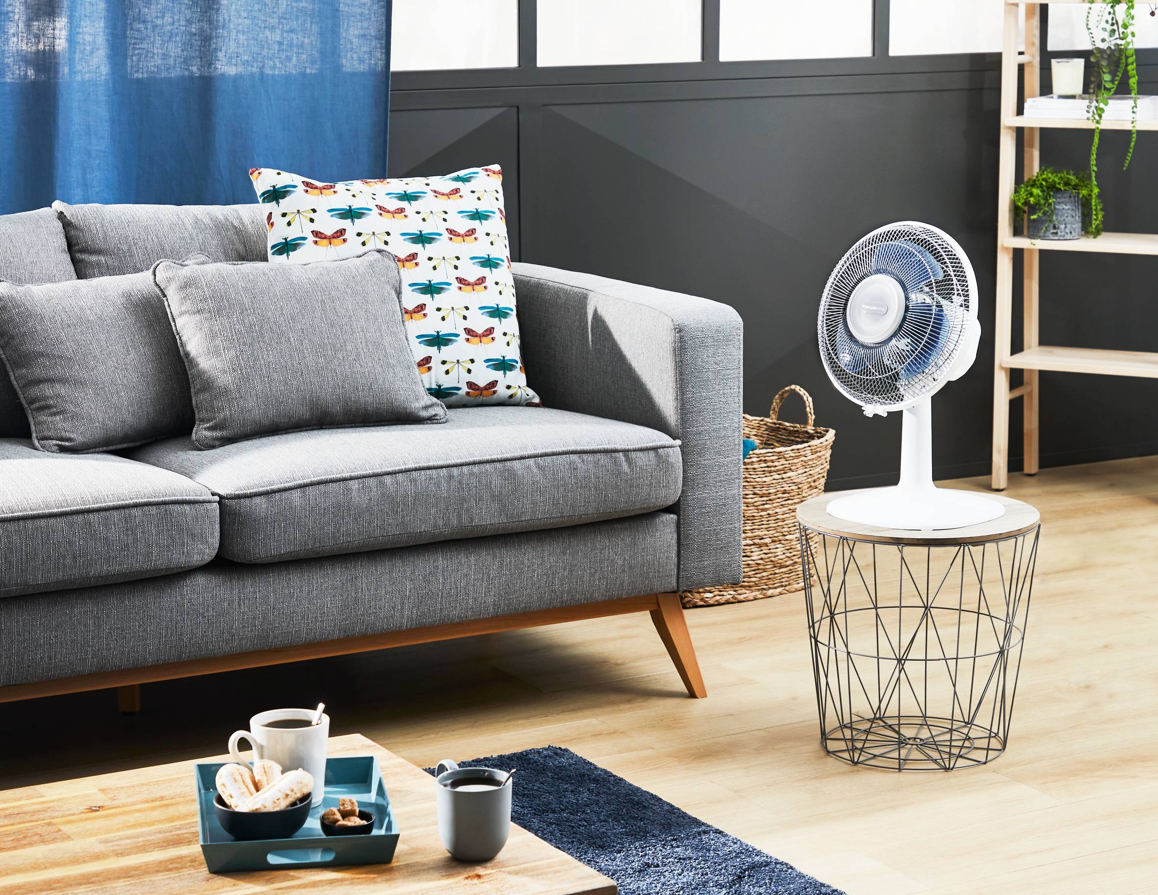 Essential+ VU2310 Ventilateur de table - Débit d'air : 20 m³/min - 3 vitesses - Silencieux : 40 d(B)