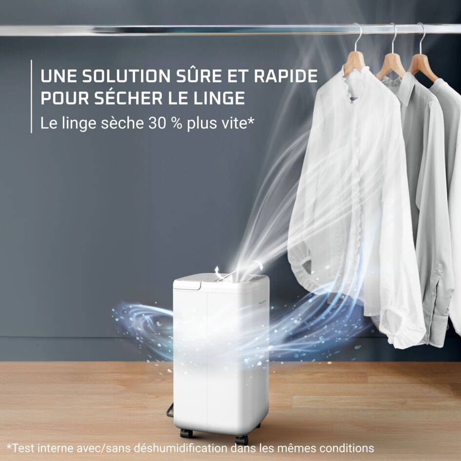 Extreme Dry Compact + DH5260 Déshumidificateur - 16&nbsp;L/jour - Séchage rapide du linge