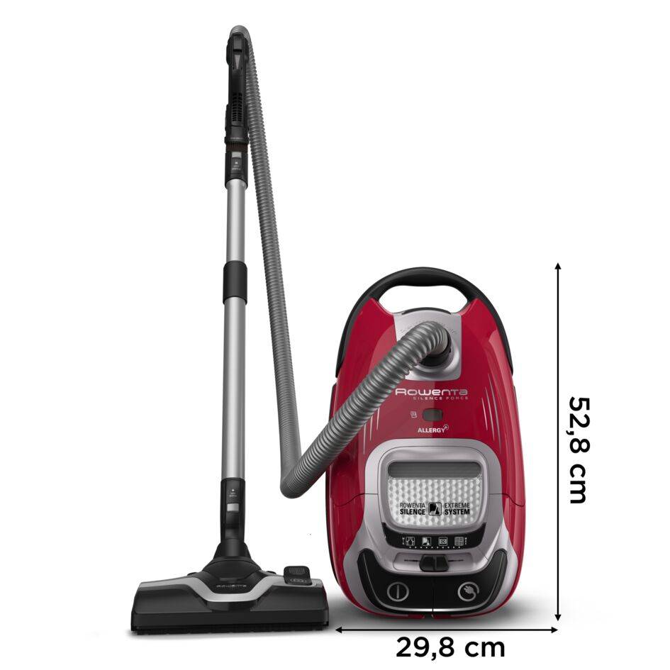 Silence Force EffiTech RO7473 Aspirateur avec sac - 400W - Ultra-silencieux : 57dB - Brosse parquet + Mini turbobrosse