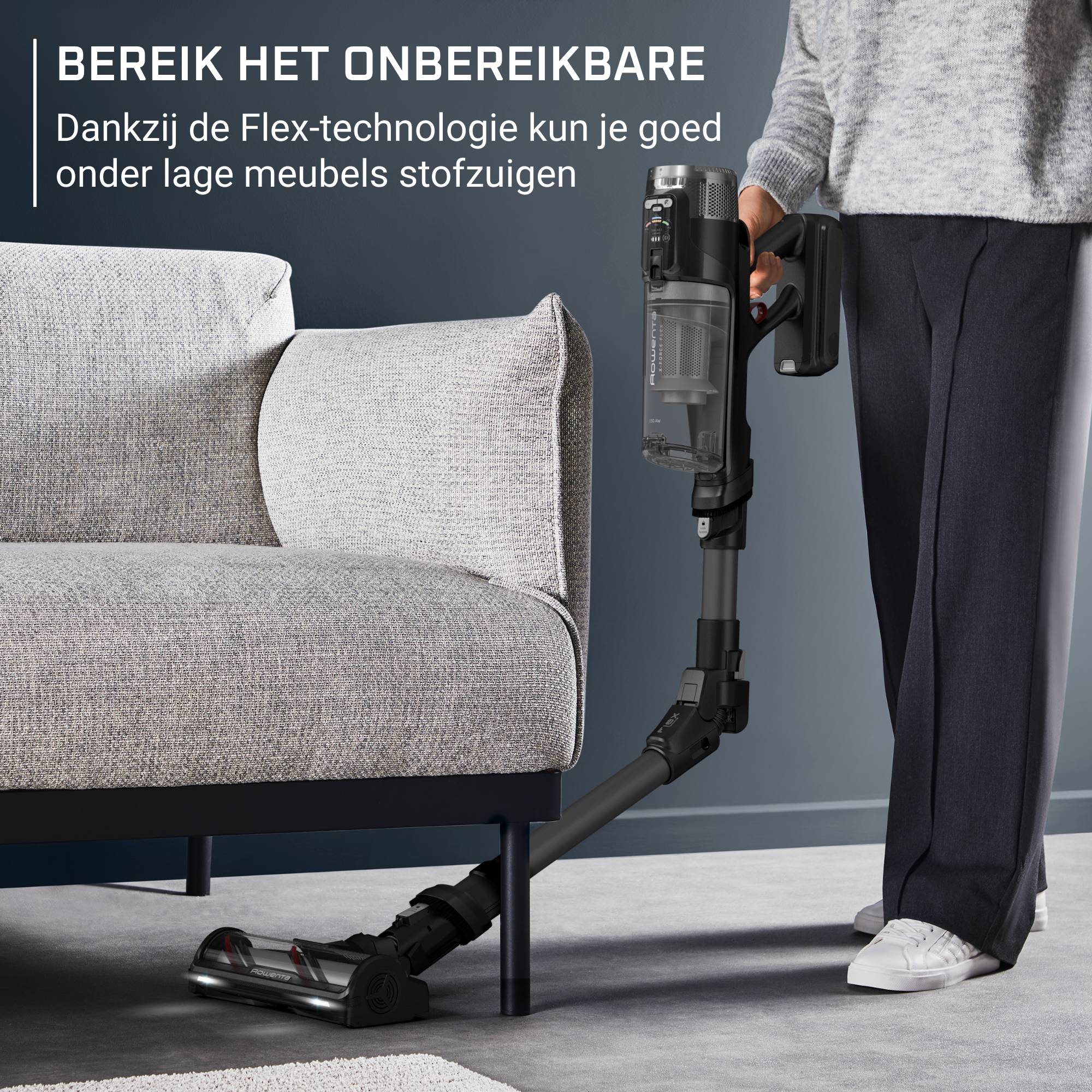 X-Force Flex 12.60 Neo RH9L55E0 Steelstofzuiger - 60 min autonomie - Allergiemodel