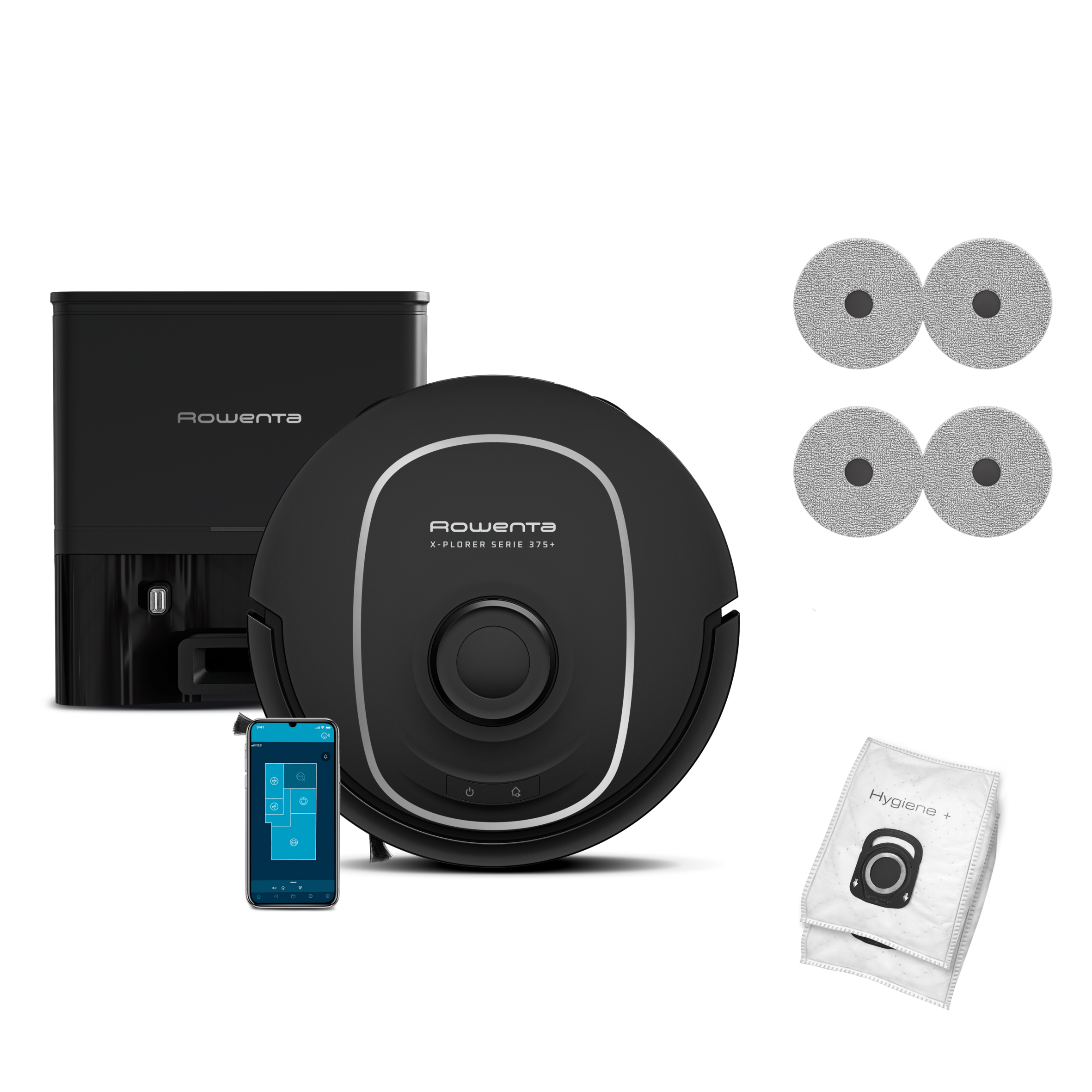 X-Plorer Serie 375+ RR8985E0 Robotstofzuiger met automatisch leegstatio - 8.000Pa - 360° lasertechnologie