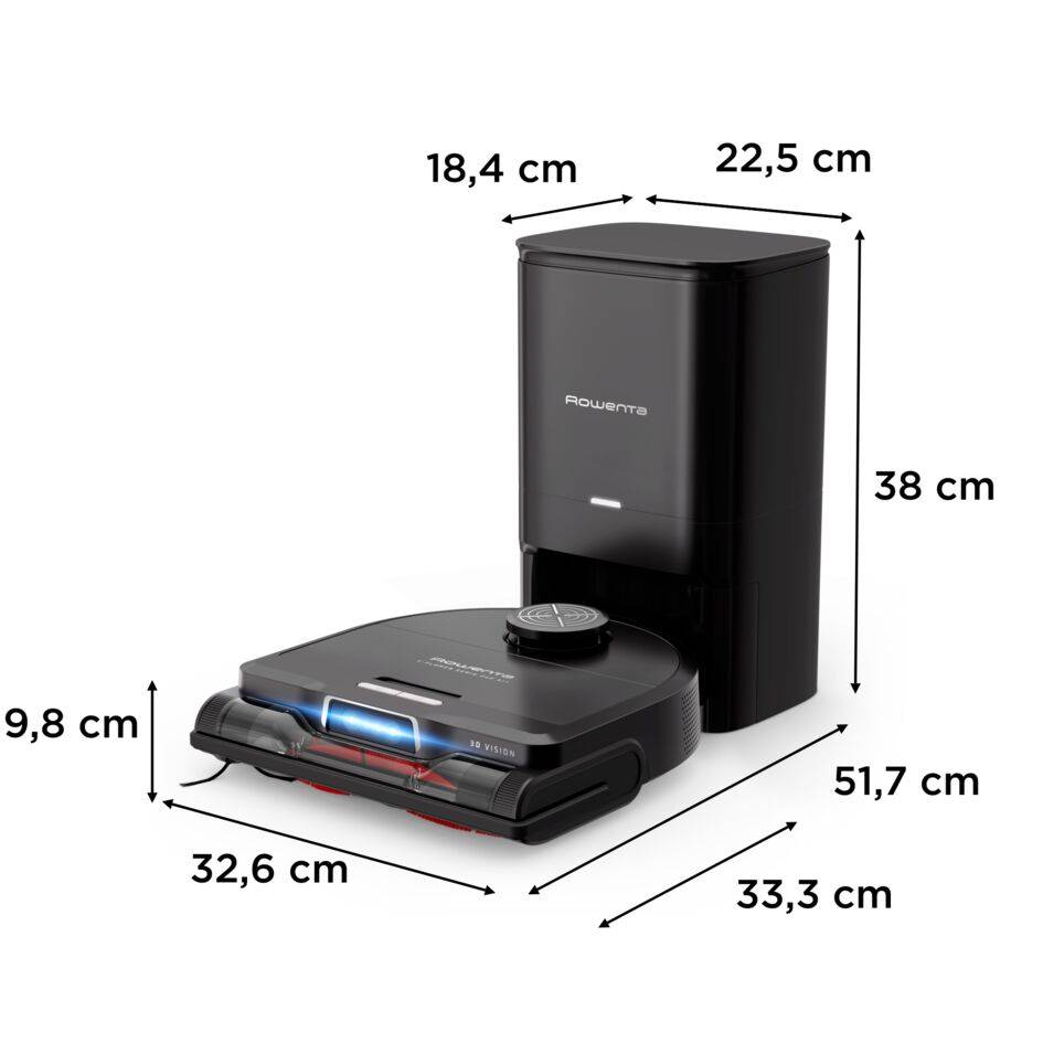 X-Plorer Serie 240+ AI RR9695 Aspirateur robot avec station de vidage automatique - 8.000Pa - Technologie: Caméra + Laser