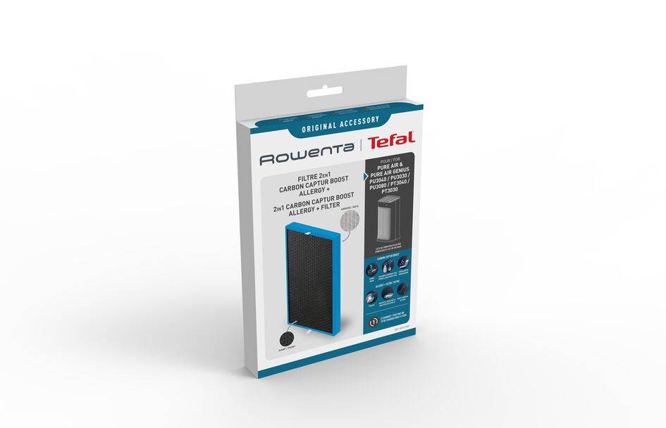 Filtre 2 en 1 Carbon Captur boost et Allergy+ XD7231E1