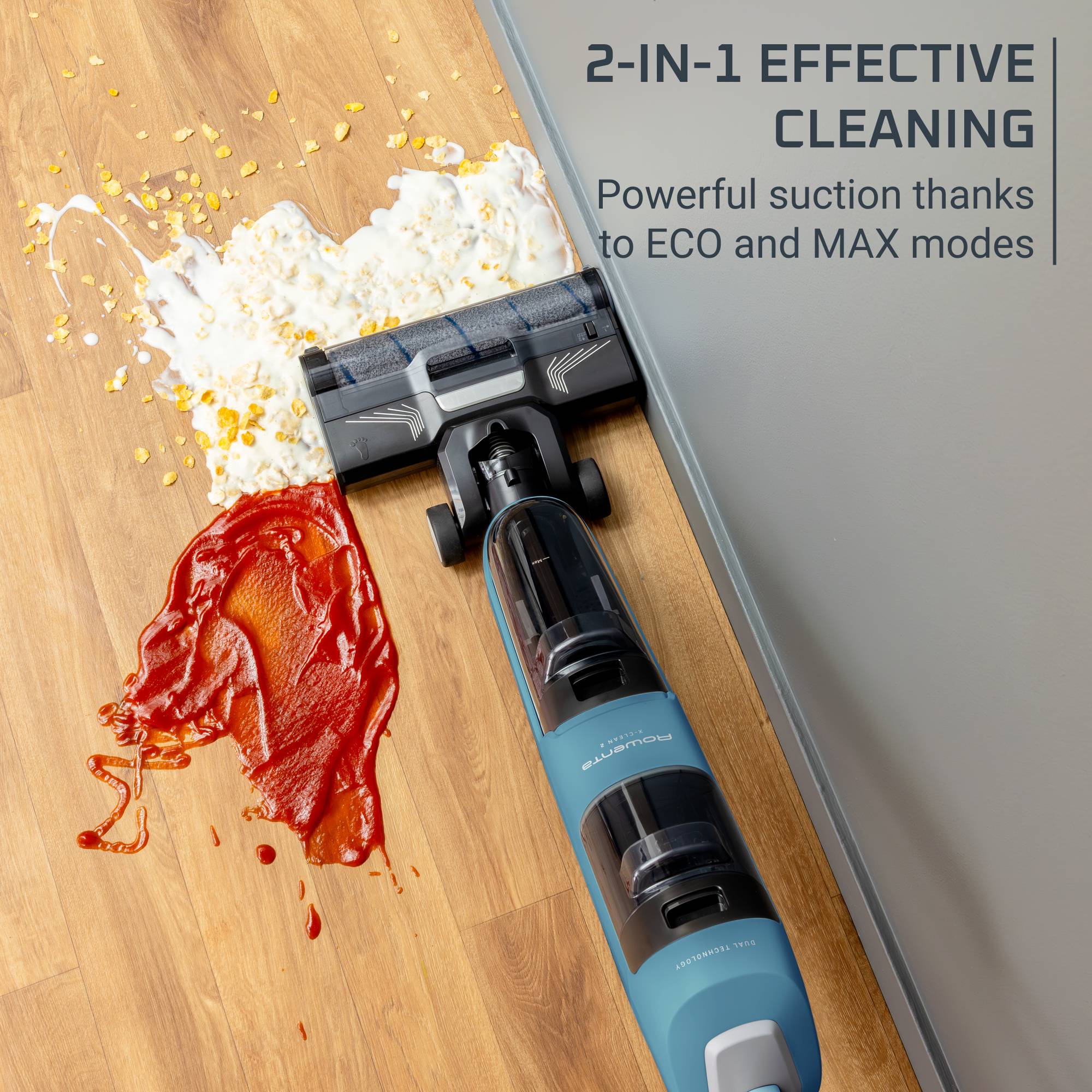 X-Clean 2, Aspirateur laveur sans fil, Nettoyage 2-en-1 pour un gain de temps assuré