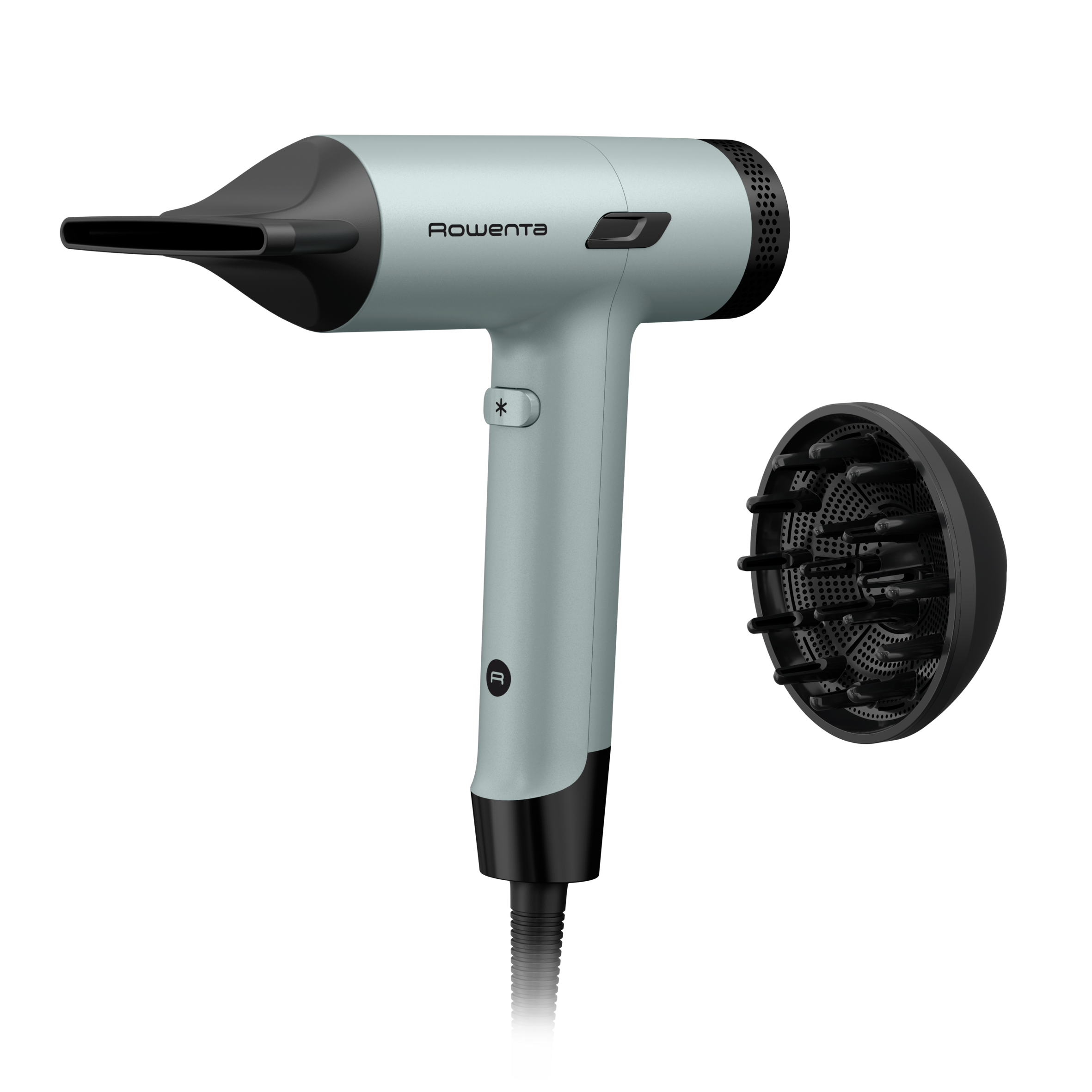 Tiny, compacte haardroger, zeer snelle motor, ultracompact ontwerp