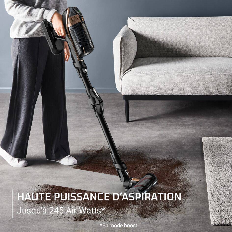 Aspirateur balai sans fil X-Force Flex 15.60, Aspiration ultra puissante, 245 Air Watts, 2 batteries RH99F3WO