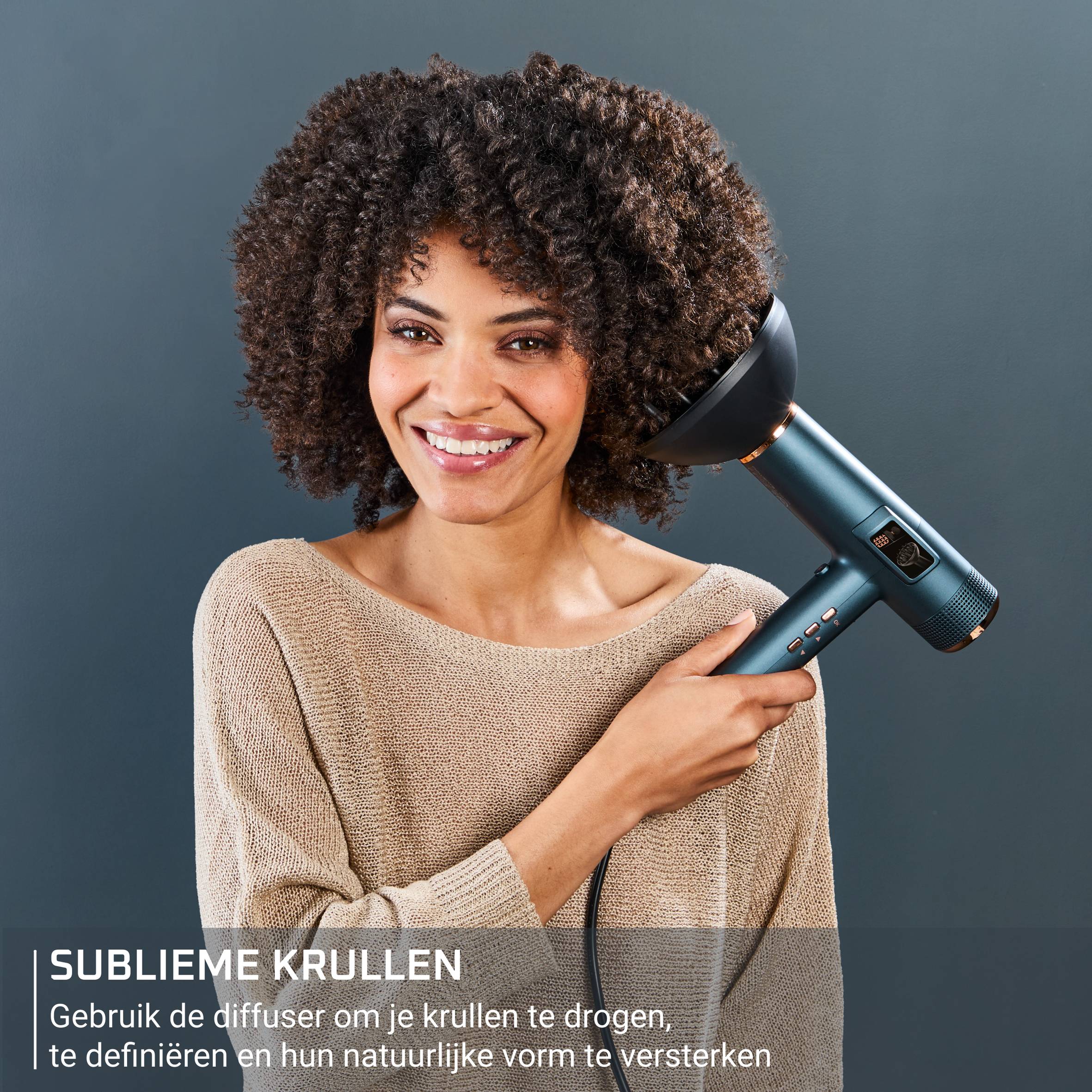 Maestria For You HY9430E0 Haardroger met geïntegreerd scherm - 1800W + 6 accessoires