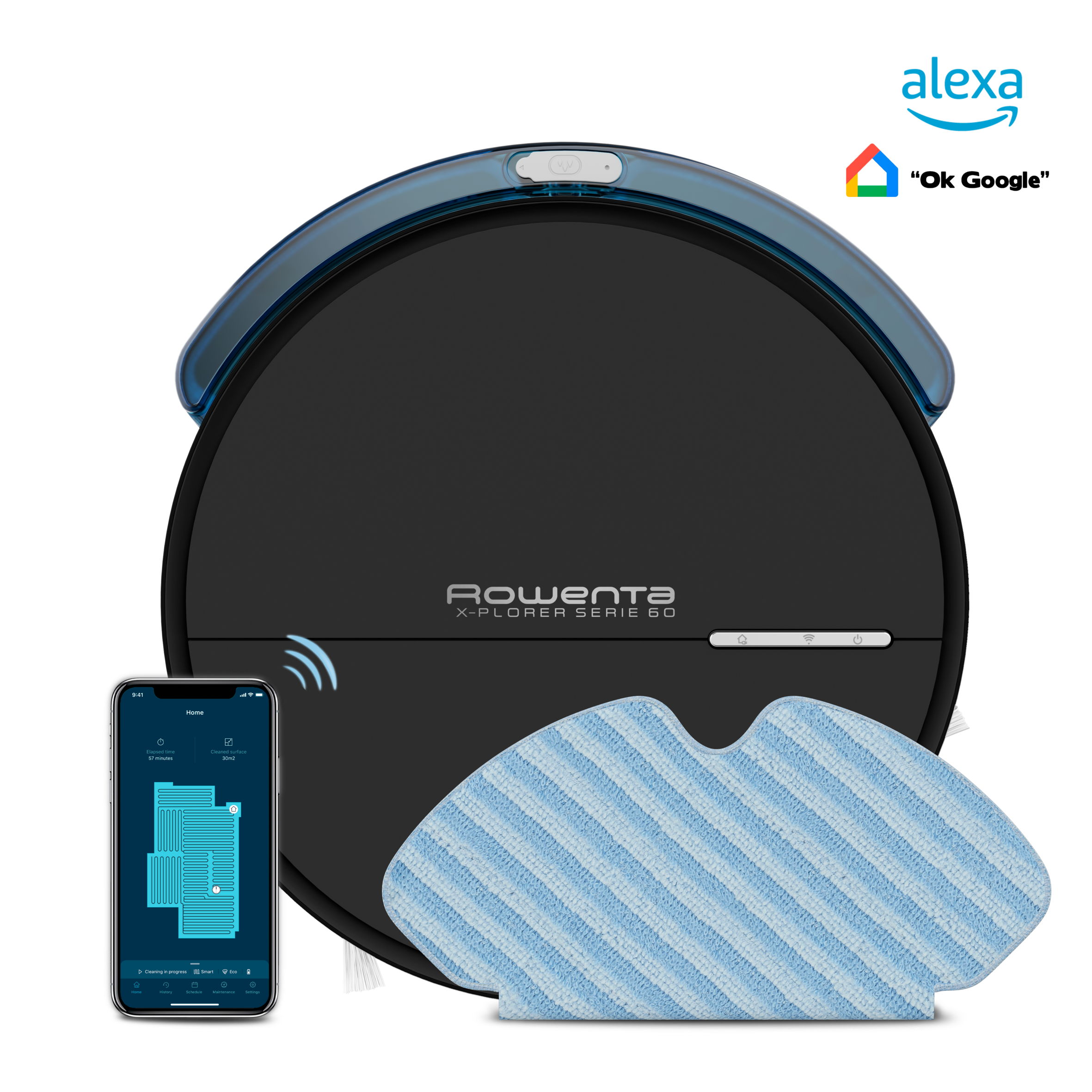 X-Plorer Serie 60 RR7455 Robotstofzuiger - 2.300Pa - Technologie: Gyroscoop