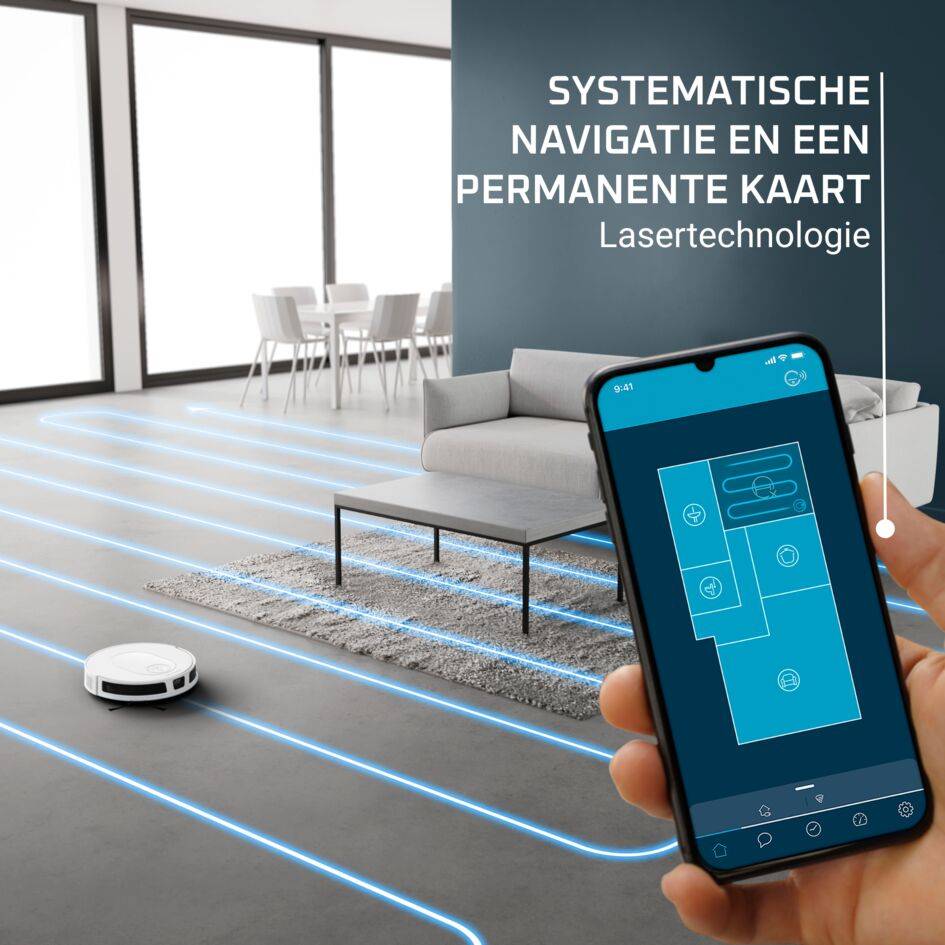 X-Plorer Serie 70+ robotstofzuiger met automatische leegstation,
model voor mensen met dieren, systematische reiniging