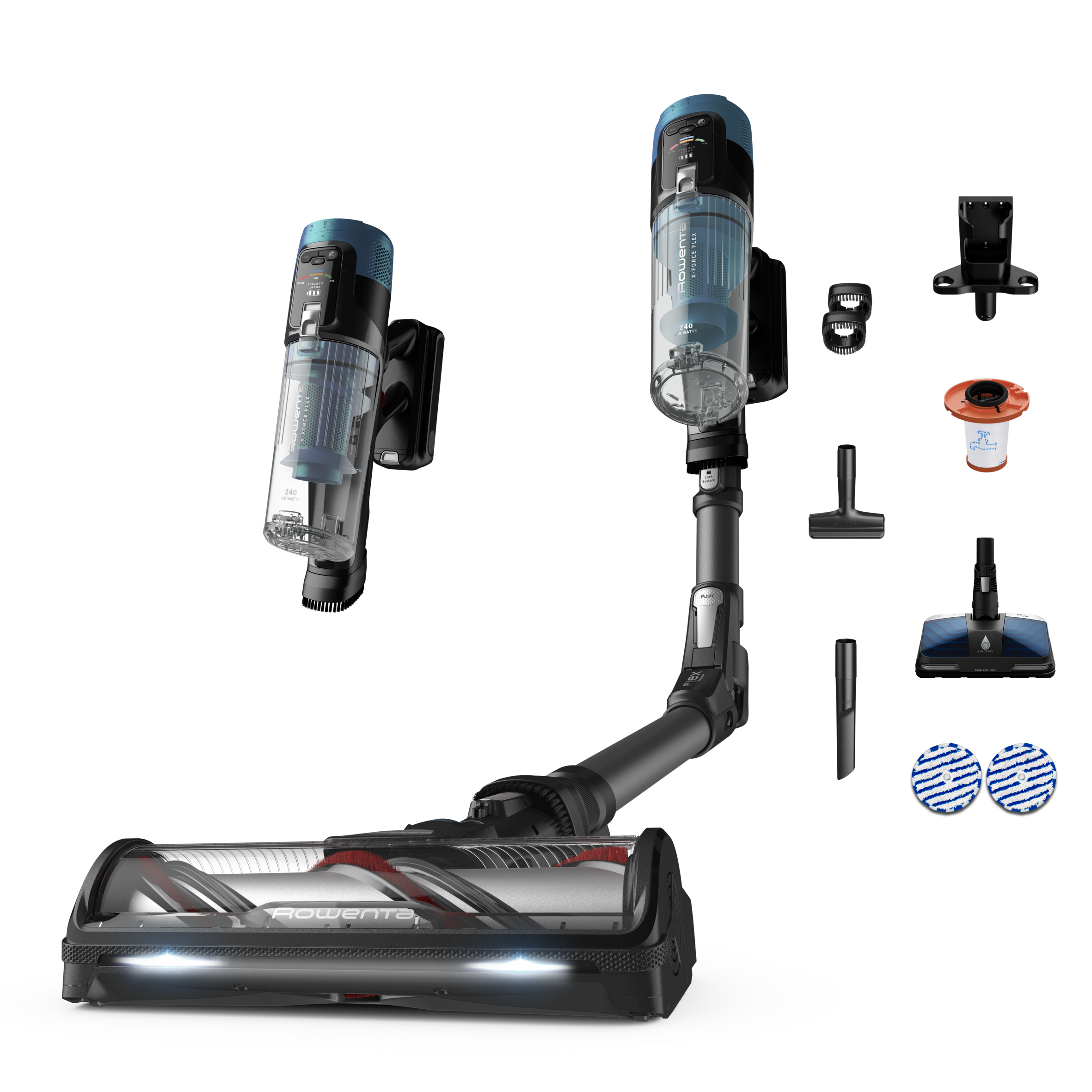 X-Force Flex 14.80 Aqua RH9BC1 Aspirateur balai 2-en-1 - 240 AirWatts - 90 min - Allergie