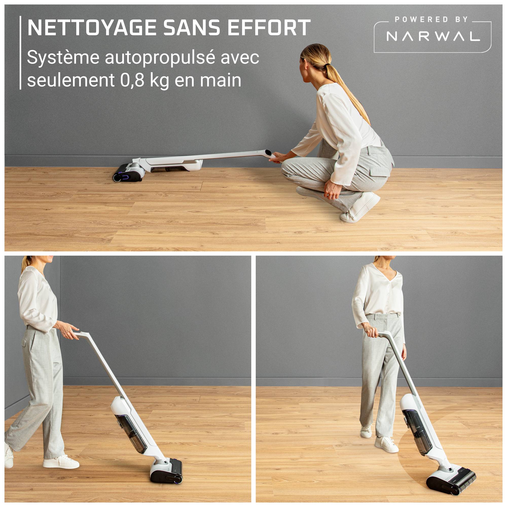 X-Clean 10 GZ7035 Aspirateur laveur 2-en-1 - 60 min d'autonomie - Nettoyage et séchage automatique